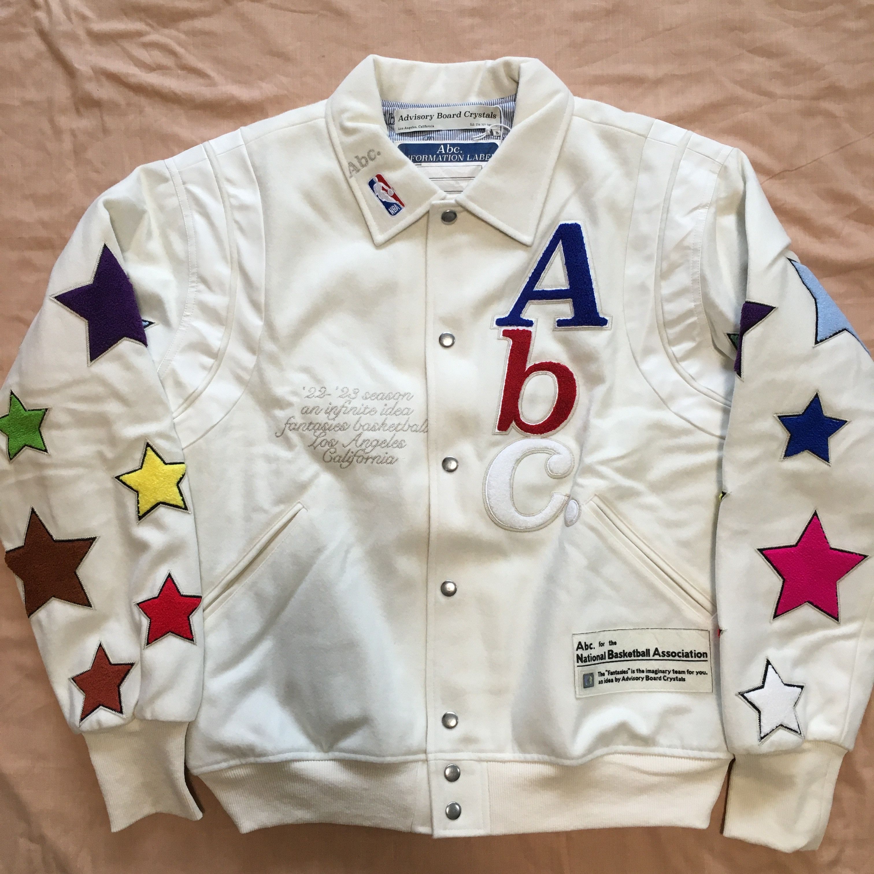 Advisory Board Crystals × NBA Abc. NBA Team Varsity Jacket (White) Size US S / EU 44-46 / 1 - 4 Thumbnail