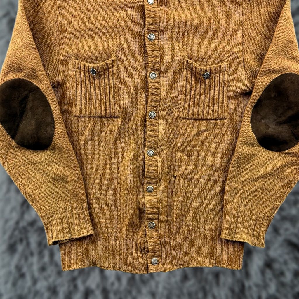Vintage VINTAGE Brentwood Cardigan Sweater Mens Medium Brown Knit Wool Blend 50s Patch Cable-Knit V-Neck Wool Blend 50s Patch Cardigan Mens Brown Knit Size US M / EU 48-50 / 2 - 1 Thumbnail