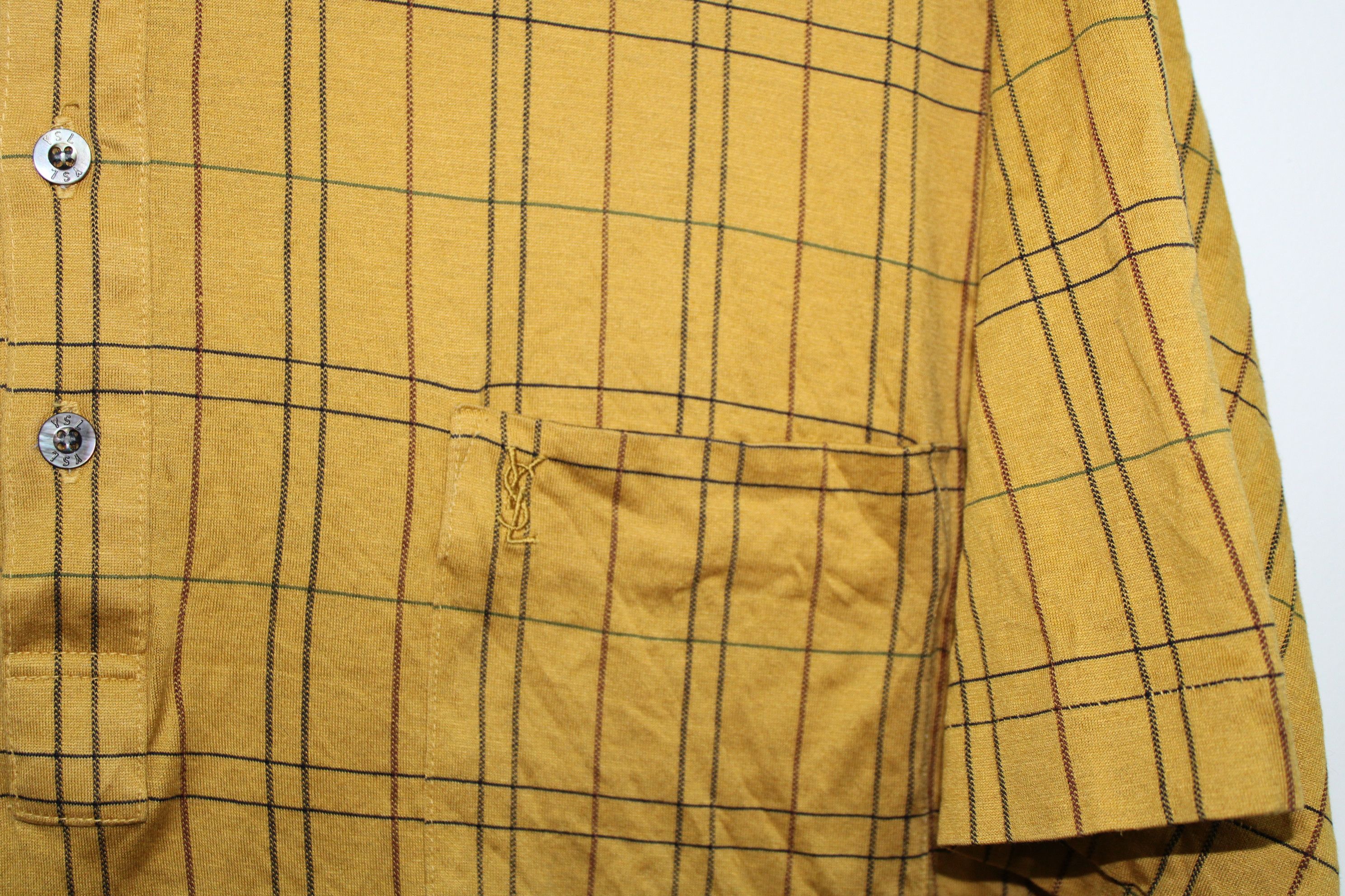 Yves Saint Laurent Vintage 80s Yves Saint Laurent Polo Tee Size US L / EU 52-54 / 3 - 3 Thumbnail