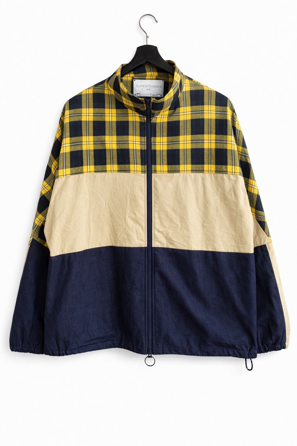SUPERTHANKS Plaid Panel Color-Block Jacket Streetwear