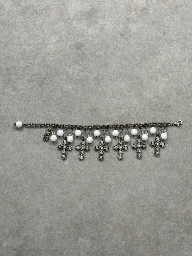 Dolce & Gabbana Dolce & Gabbana Silver Metal Charm Cross Bracelet Size ONE SIZE - 6 Thumbnail