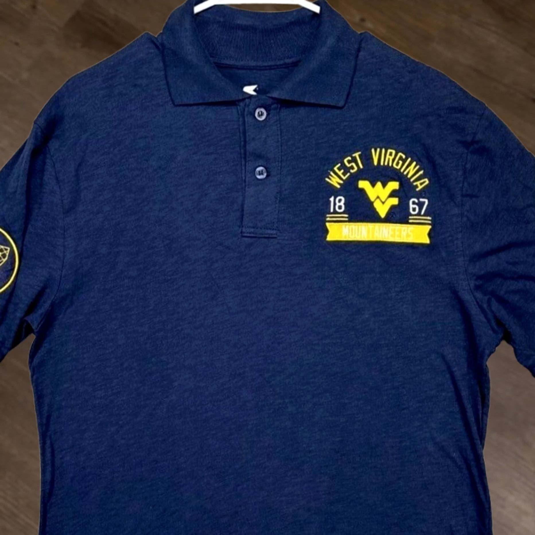 Vintage Colosseum West Virginia Mountaineers Polo Shirt Mens Small Navy Blue Rugby Size US S / EU 44-46 / 1 - 1 Thumbnail