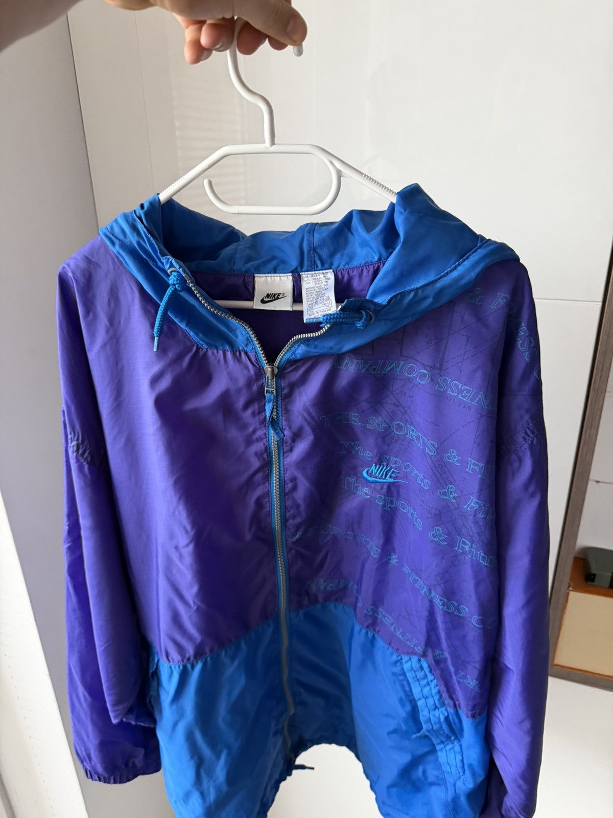 Nike ❗️VINTAGE NIKE 80s BIG LOGO ARCHIVAL WINDBREAKER JACKET Size US XL / EU 56 / 4 - 5 Thumbnail