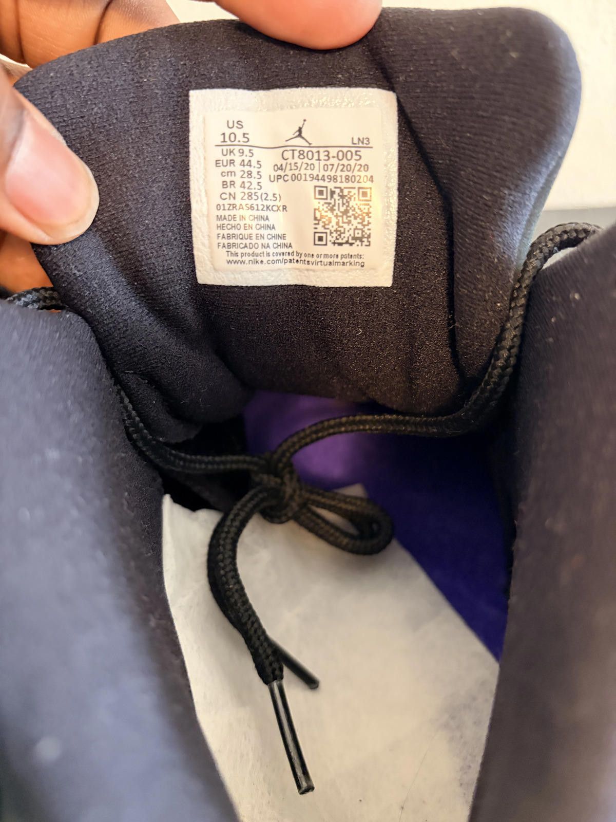 Jordan Brand Air Jordan 12 Retro Dark Concord Blk/Purple Shoe (Size 10.5) Size US 10.5 / EU 43-44 - 8 Thumbnail