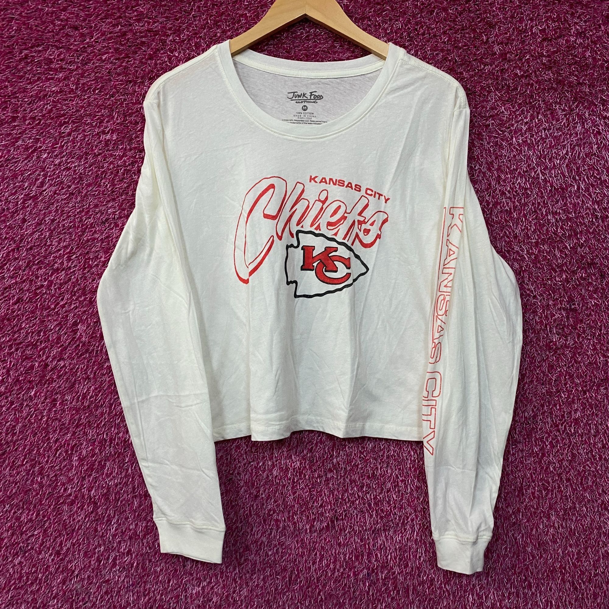 Junk Food Junk Food NFL Kansas City Chiefs Long Sleeve Cropped T-Shirt Size M / US 6-8 / IT 42-44 - 1 Thumbnail