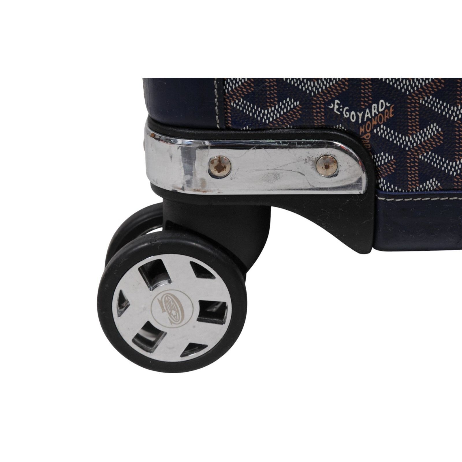 Goyard Navy Blue Coated Canvas Bourget Trolley PM Rolling - 02538 Size ONE SIZE - 10 Thumbnail