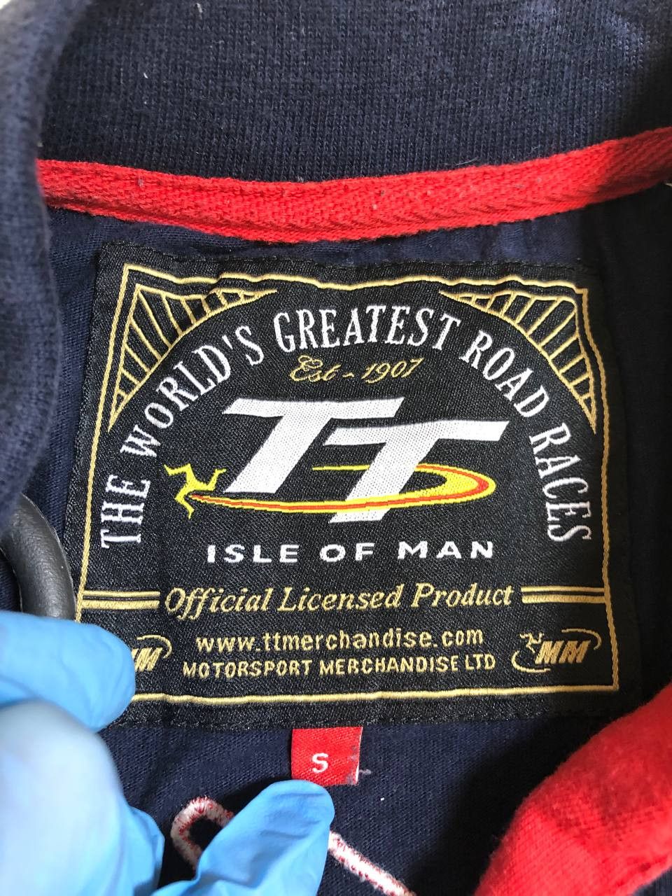 Vintage Official Isle of Man TT Races Navy Blue Polo Shirt Size US S / EU 44-46 / 1 - 2 Thumbnail