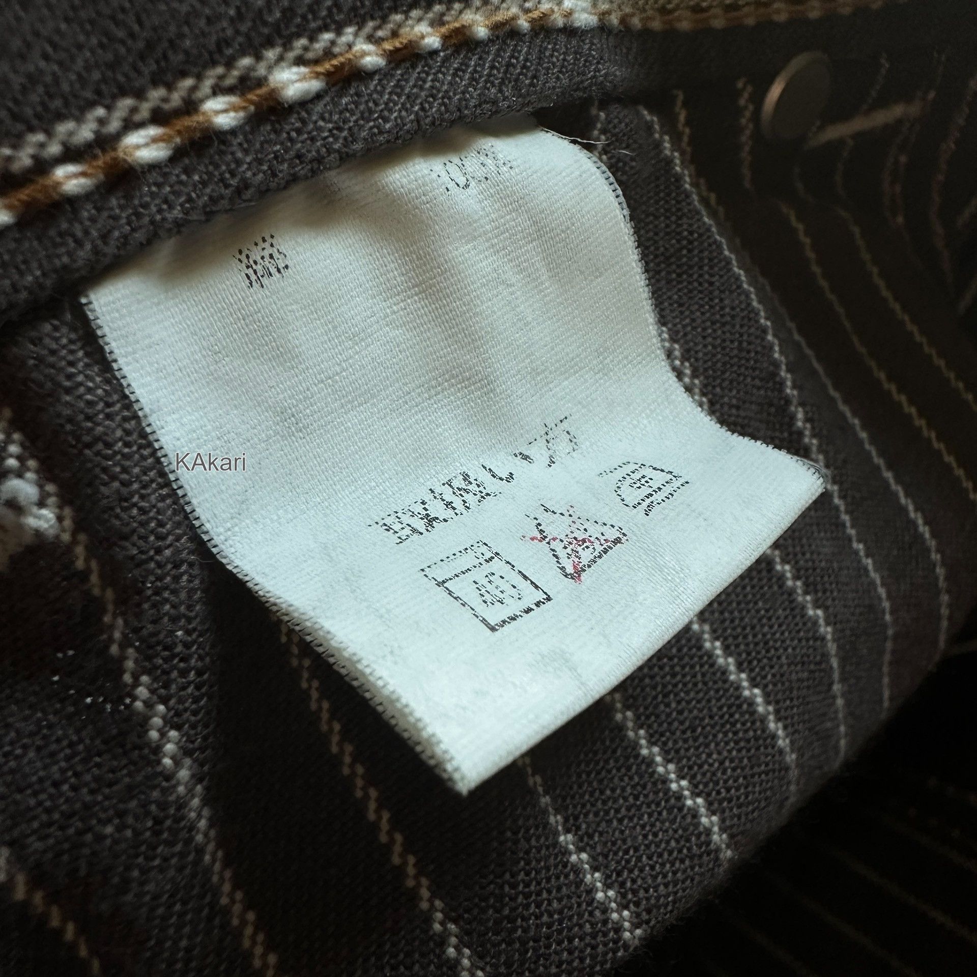 Jelado Jelado Paris Button Brown Striped Pants Size US 31 - 7 Thumbnail