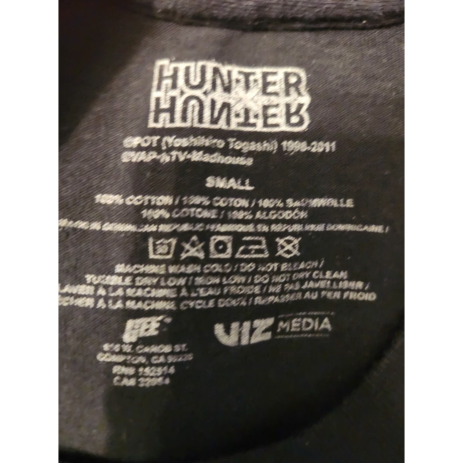 Hunter Hunter x Hunter T Shirt Mens Small Black Short Sleeve Anime Tee Adults Size US S / EU 44-46 / 1 - 2 Thumbnail