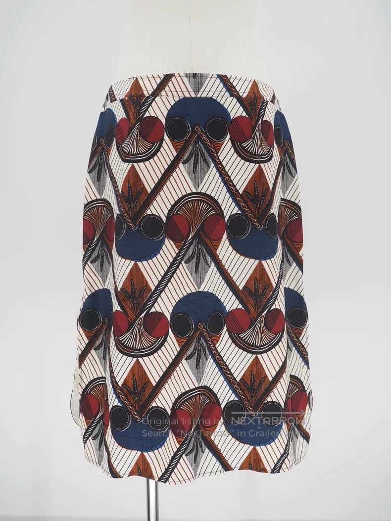 Hermes Hermes Vintage printed silk skirt Size 35" - 3 Thumbnail