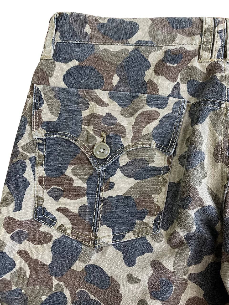 Japanese Brand 291295 Homme Flared Camo Cargo Denim Pants Size US 32 / EU 48 - 12 Thumbnail