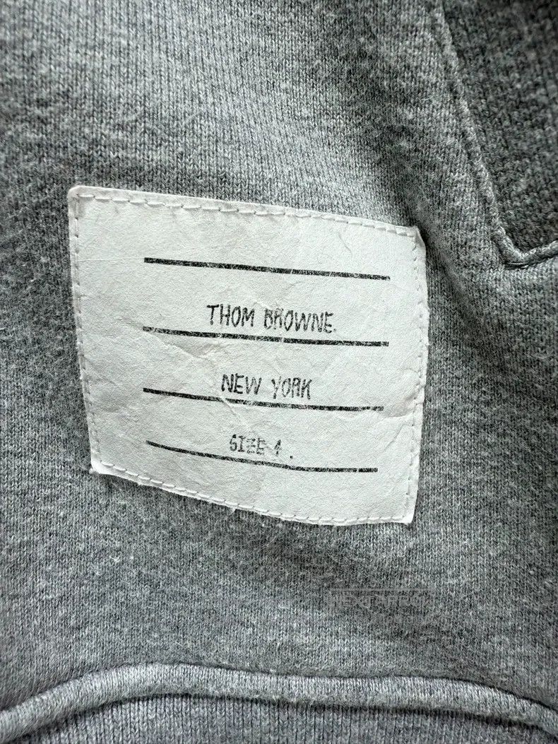 Thom Browne Thom Browne Gray Four Stripe Zip-Up Jacket Size US XL / EU 56 / 4 - 3 Thumbnail