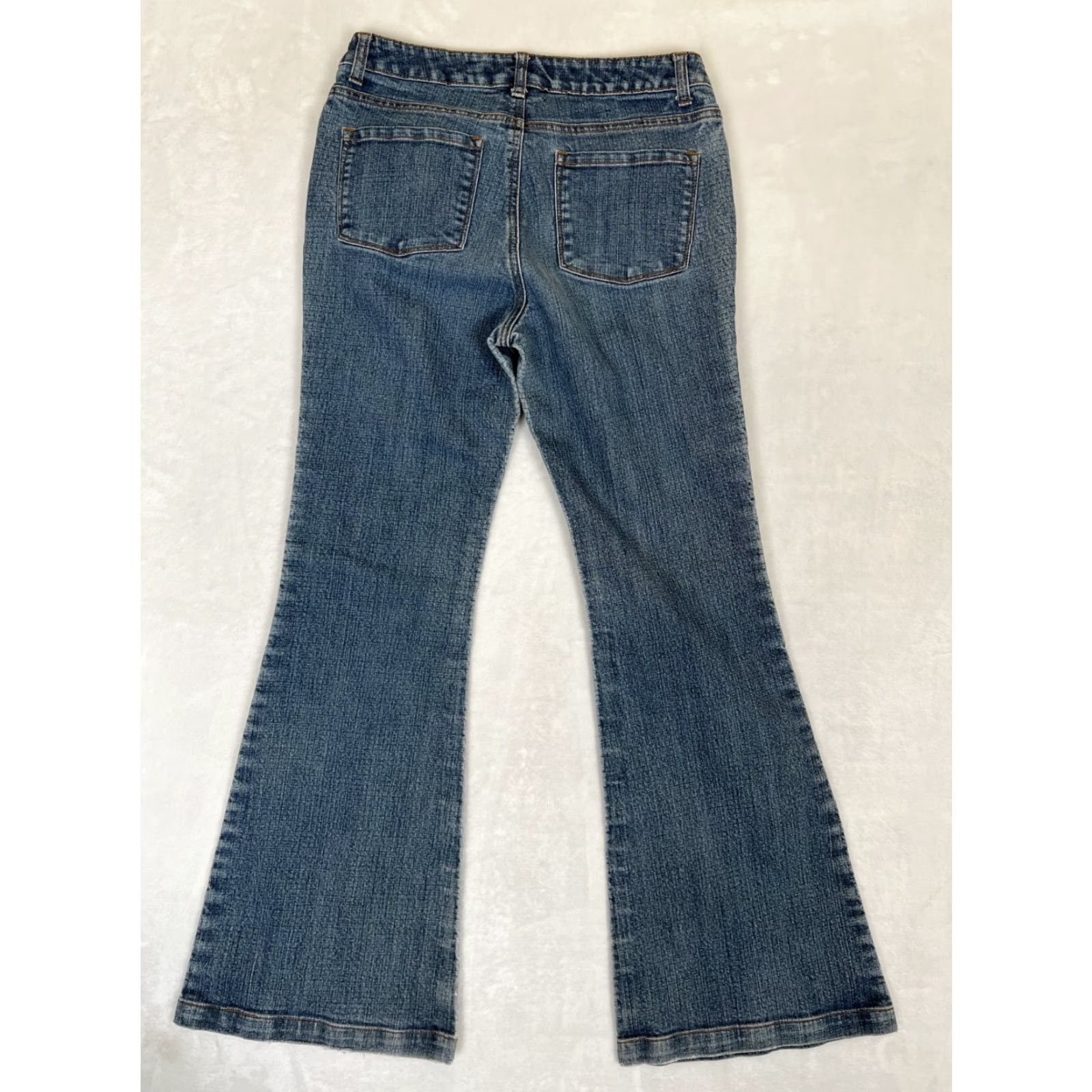 Mossimo VINTAGE Mossimo Women's Jeans Flare Bootcut Denim 9 Wide Leg 30 Inseam Blue Mid Rise 8.5-10.5 Inseam 30 Denim Jersey? Size 30" / US 8 / IT 44 - 7 Thumbnail