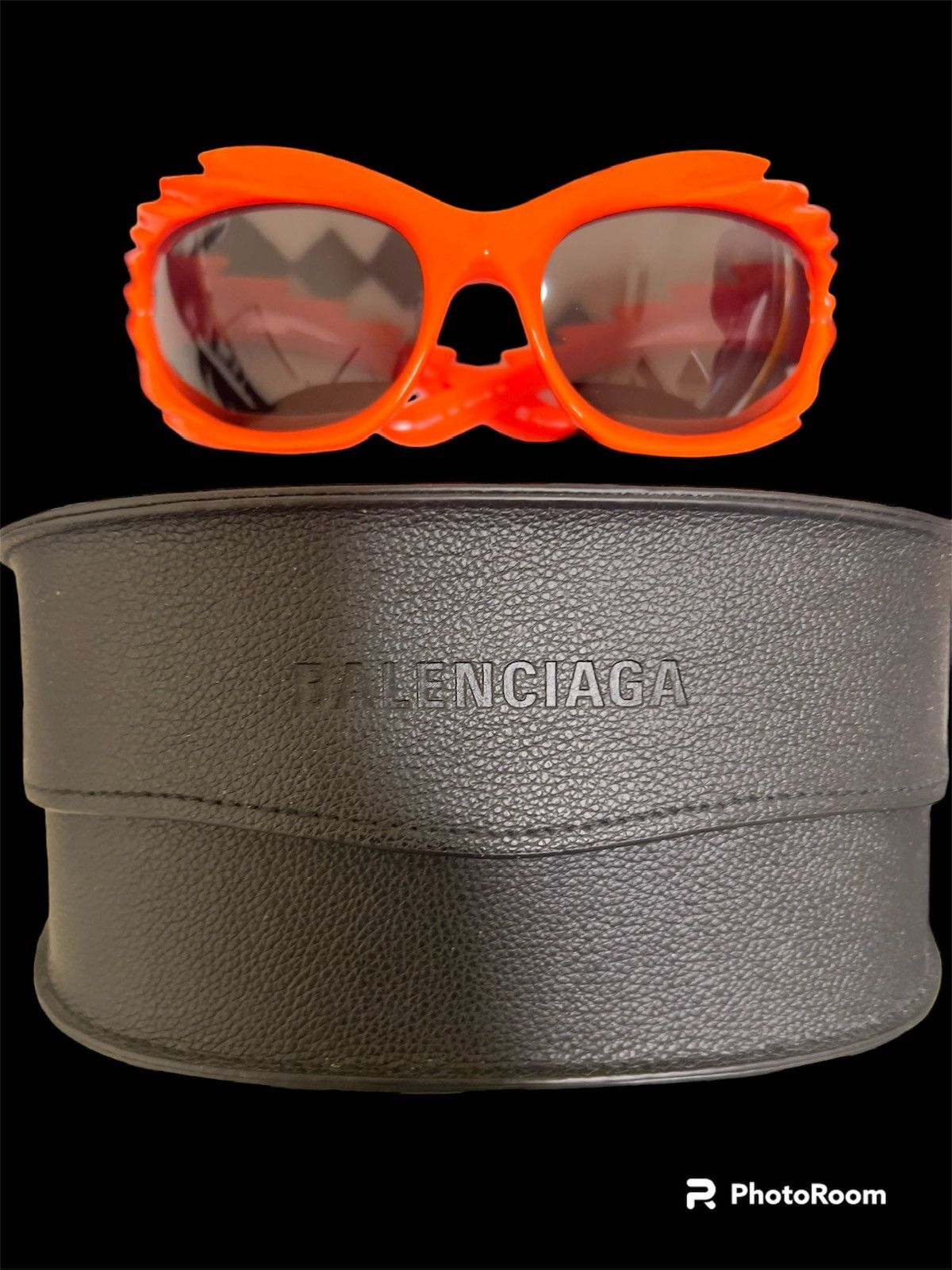 Balenciaga Balenciaga SS23 -Extreme Spikes Orange Sunglasses Size ONE SIZE - 1 Thumbnail