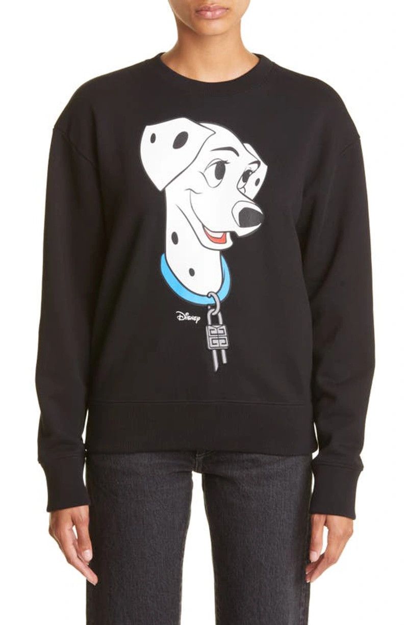 Givenchy x Disney Black 101 Dalmatian Print Sweatshirt Size S / US 4 / IT 40 - 3 Thumbnail