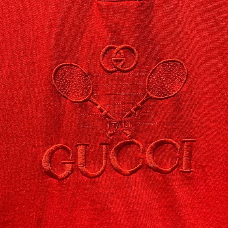 Gucci Gucci Red tennis racket logo embroidery long sleeves 2501-N Size US S / EU 44-46 / 1 - 6 Thumbnail