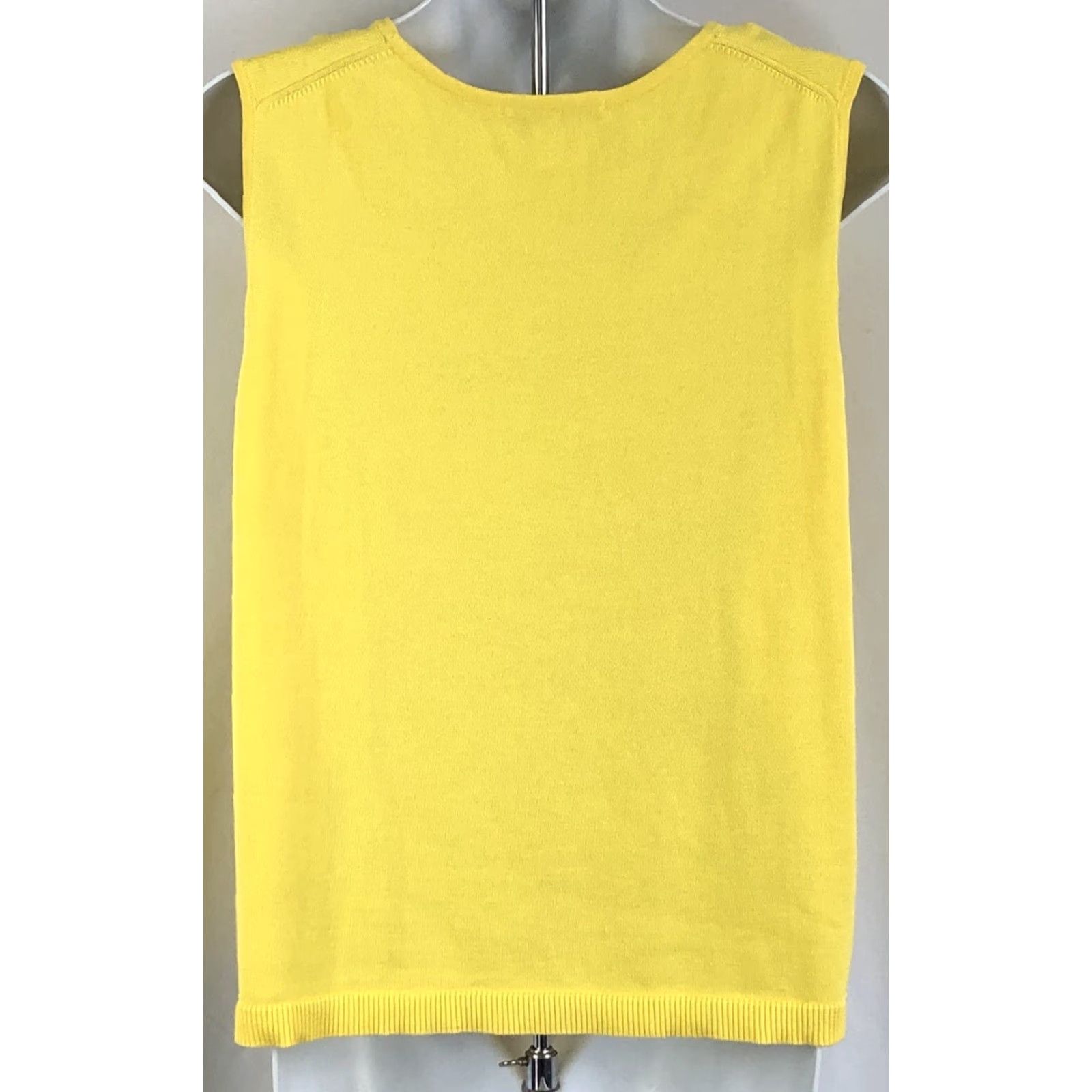 Coldwater Creek Coldwater Creek Sleeveless Knit Tank Top PL Yellow Pullover Lagenlook CottageCore Size L / US 10 / IT 46 - 3 Thumbnail
