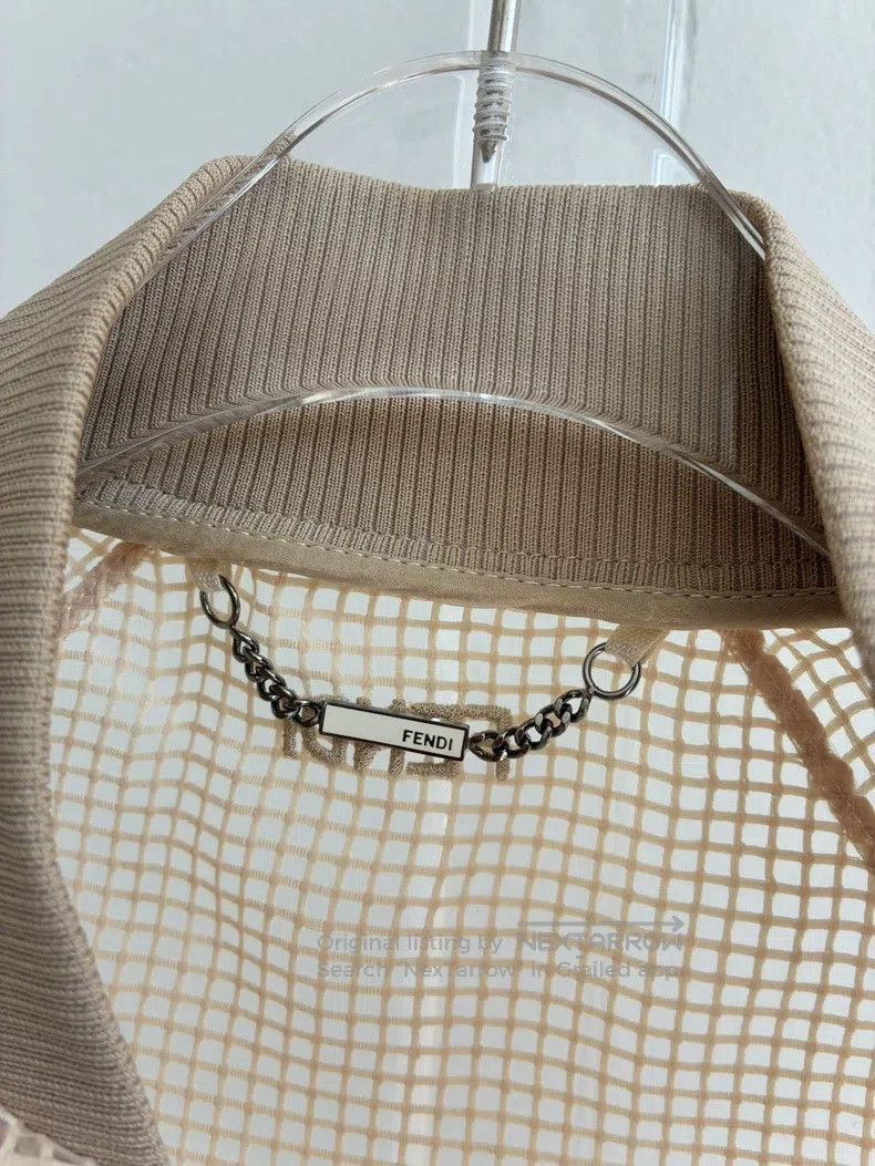 Fendi Fendi Beige Mesh Sun Protection Jacket, Zipper Style, Mesh Size XS / US 0-2 / IT 36-38 - 7 Thumbnail