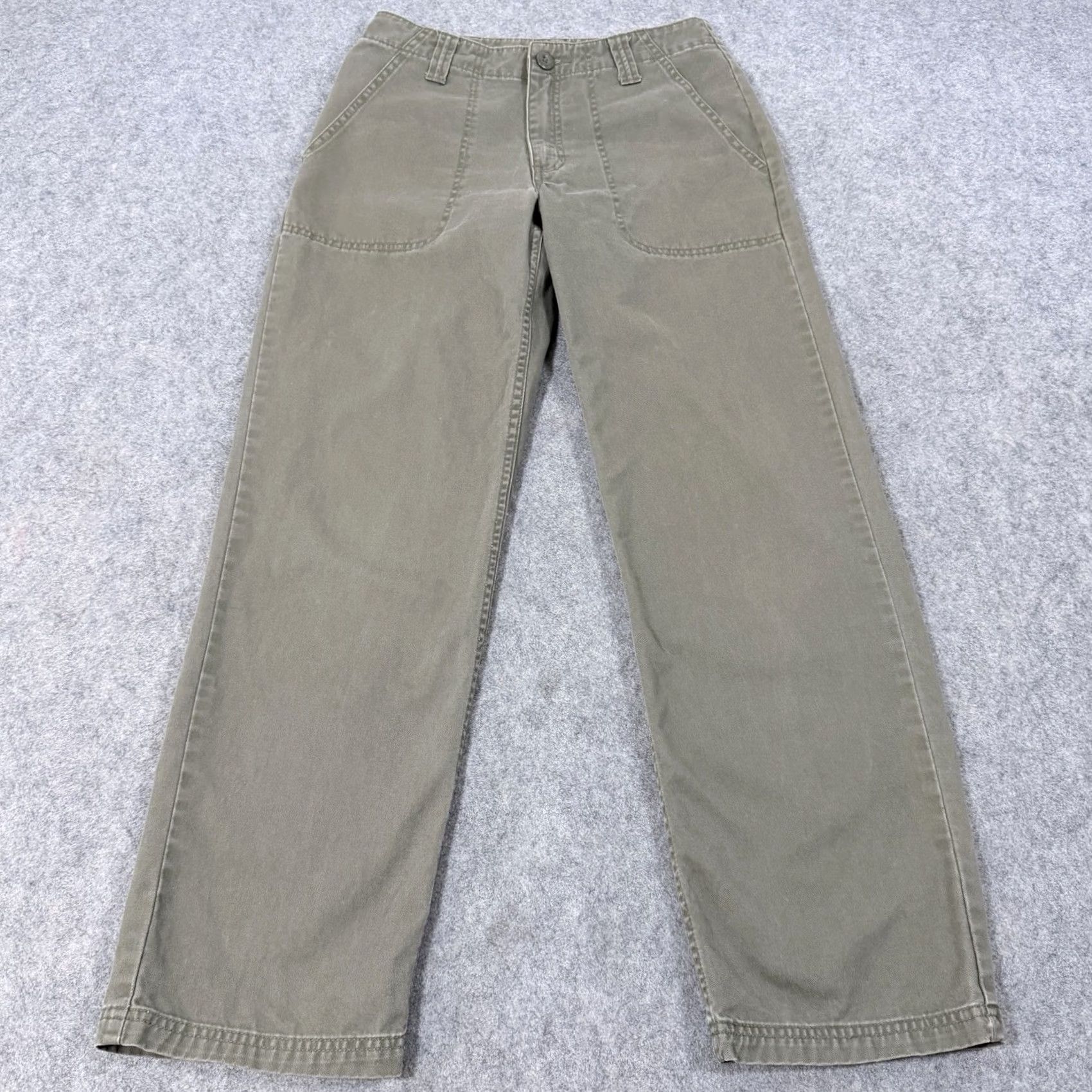 Old Navy Old Navy Casual Outdoor Pull-On Pants Women's Regular 4 Green Cotton Twill Pockets Relaxed Straight Khakis Modern 80s 90s USA Mens Girls Size 27" / US 4 / IT 40 - 2 Thumbnail