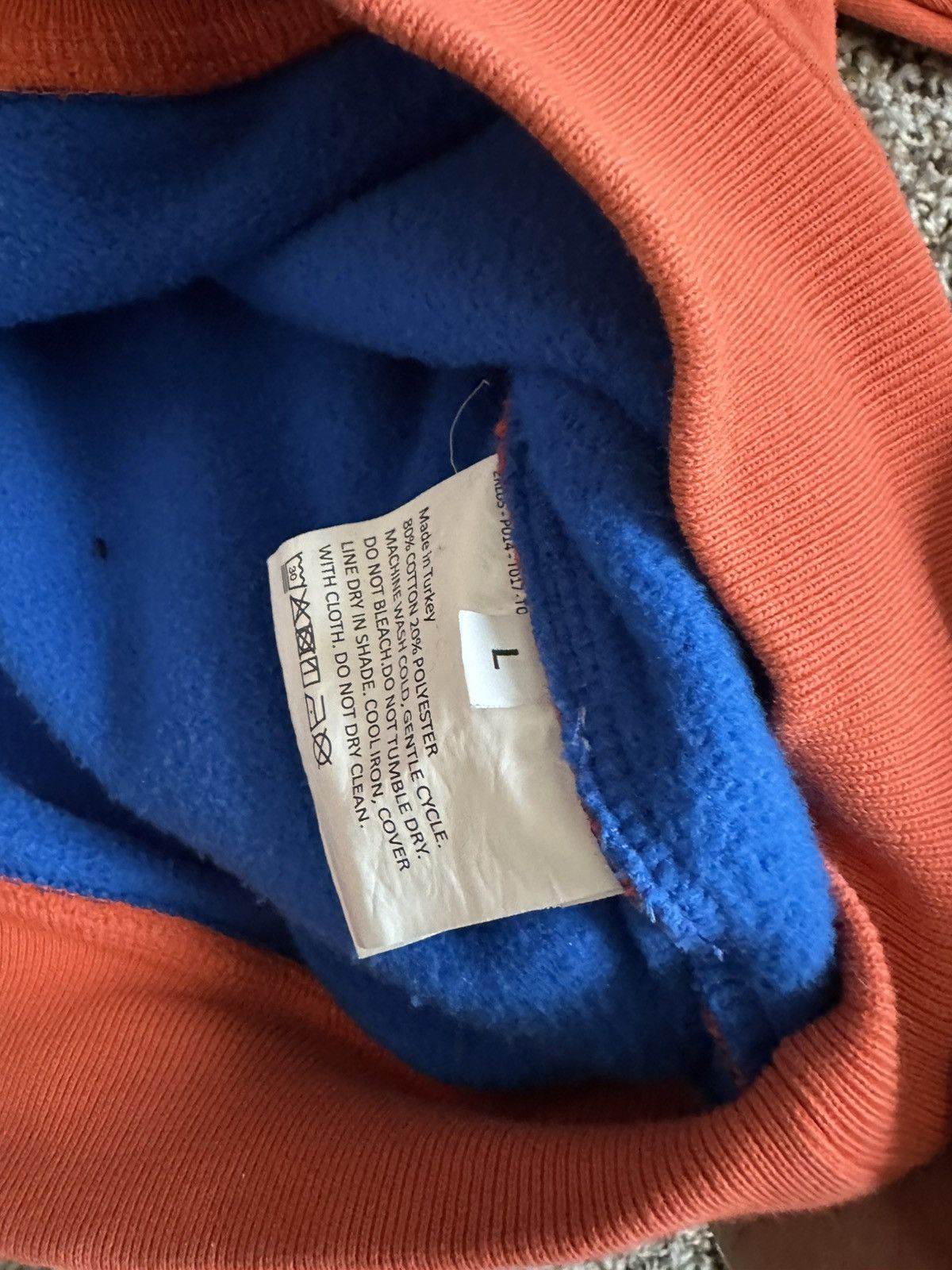ERL ERL Colorblock Hoodie Blue Orange Swirl Oversized Size L Size US L / EU 52-54 / 3 - 6 Thumbnail