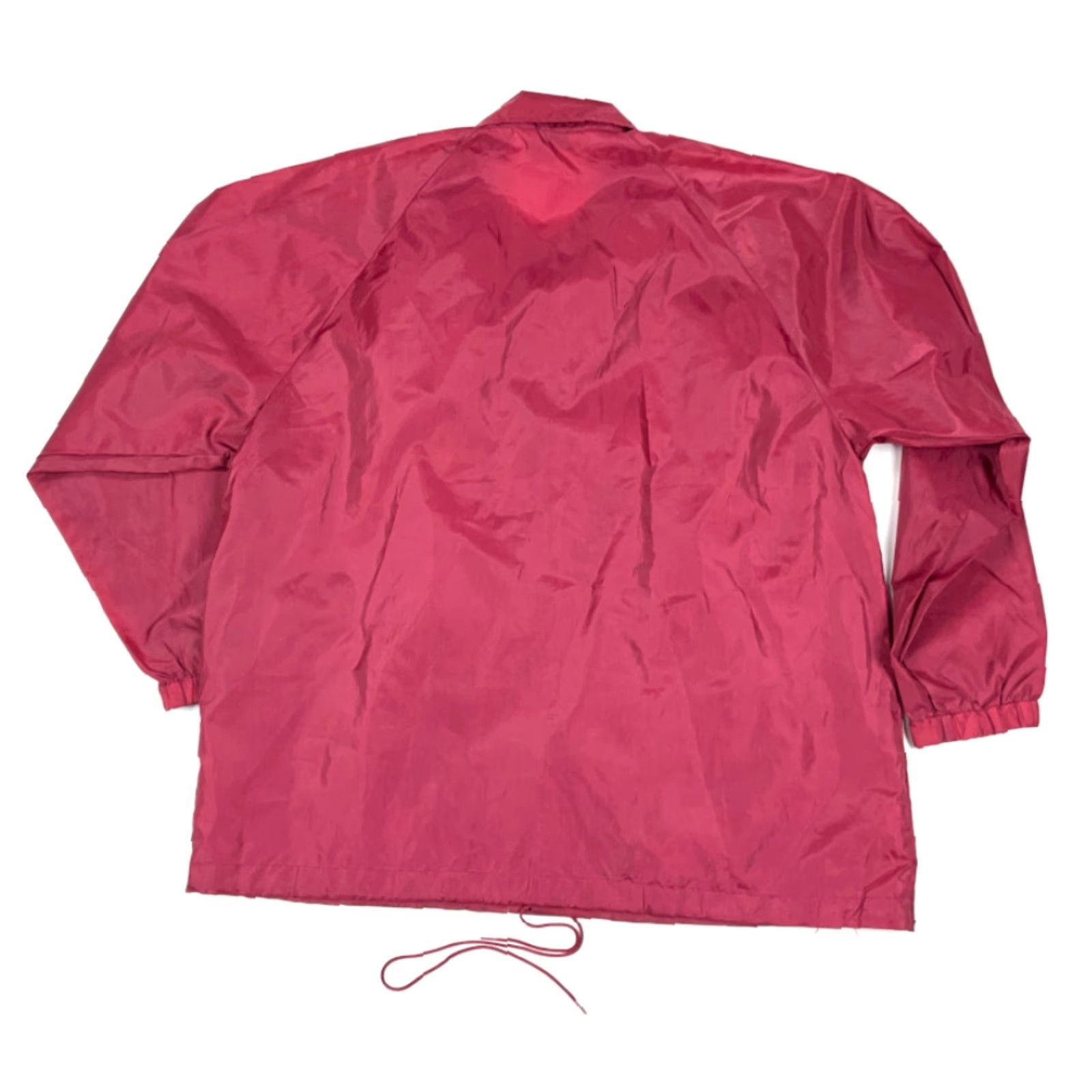 Haband VINTAGE Haband Coach Jacket Nylon Solid Red XL Men’s 90s Fall Spring Snap-Front Casual Size US XL / EU 56 / 4 - 3 Thumbnail