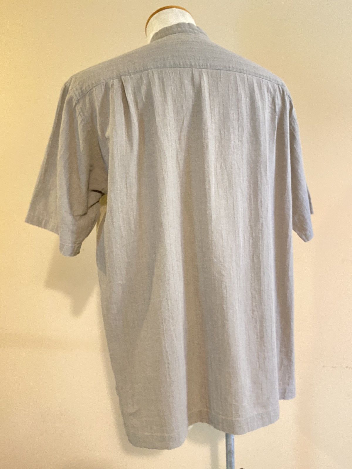 Tete Homme TETE HOMME short-sleeved mandarin collar shirt gray Size US L / EU 52-54 / 3 - 13 Thumbnail