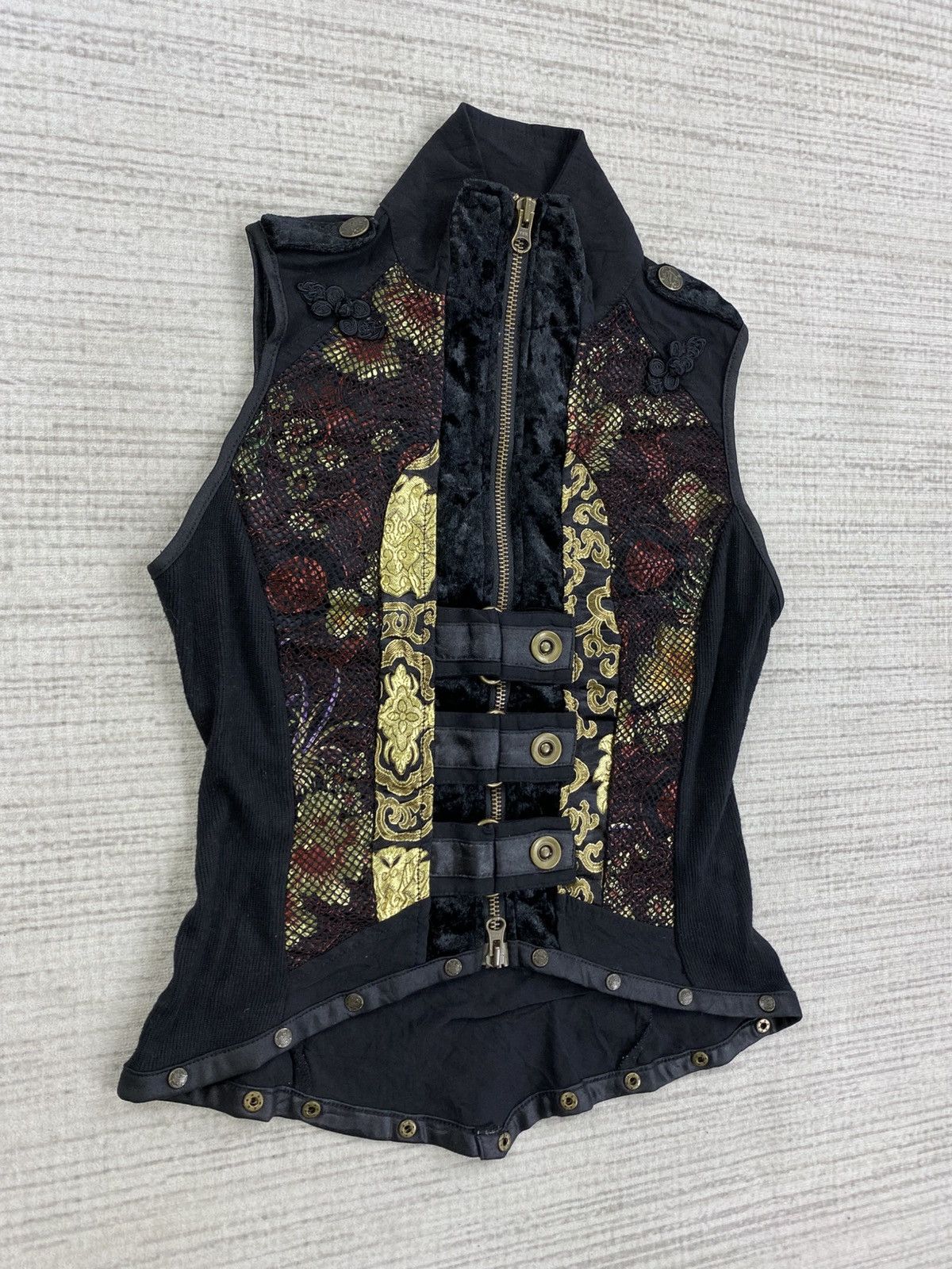 If Six Was Nine 🔥Rare Vintage Ozz Oneste Dragon Printed Bondage Punk Jacket Size XS / US 0-2 / IT 36-38 - 5 Thumbnail