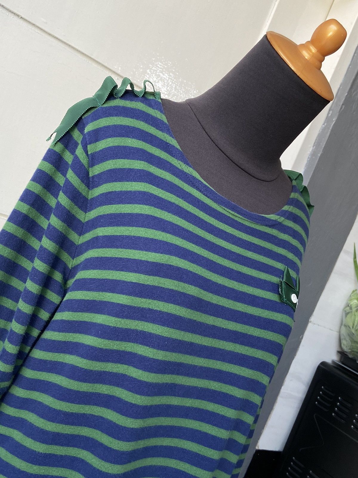 Issey Miyake NE-NET Issey Miyake Striped Long T-shirt/Dress Size US S / EU 44-46 / 1 - 9 Thumbnail