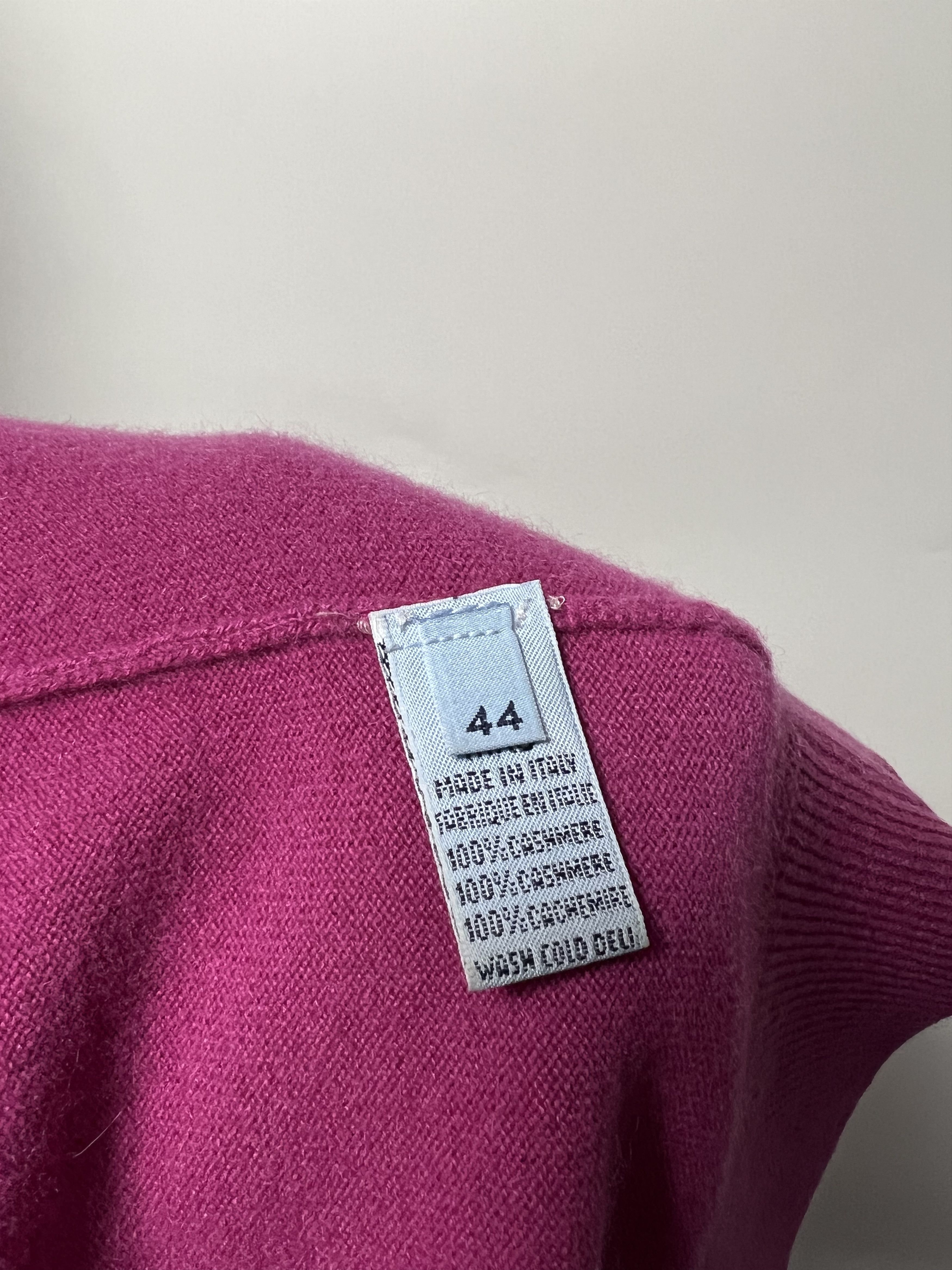 Malo Malo Women’s Fuchsia 100% Cashmere Full Zip Hoodie Size IT44 Size M / US 6-8 / IT 42-44 - 10 Thumbnail
