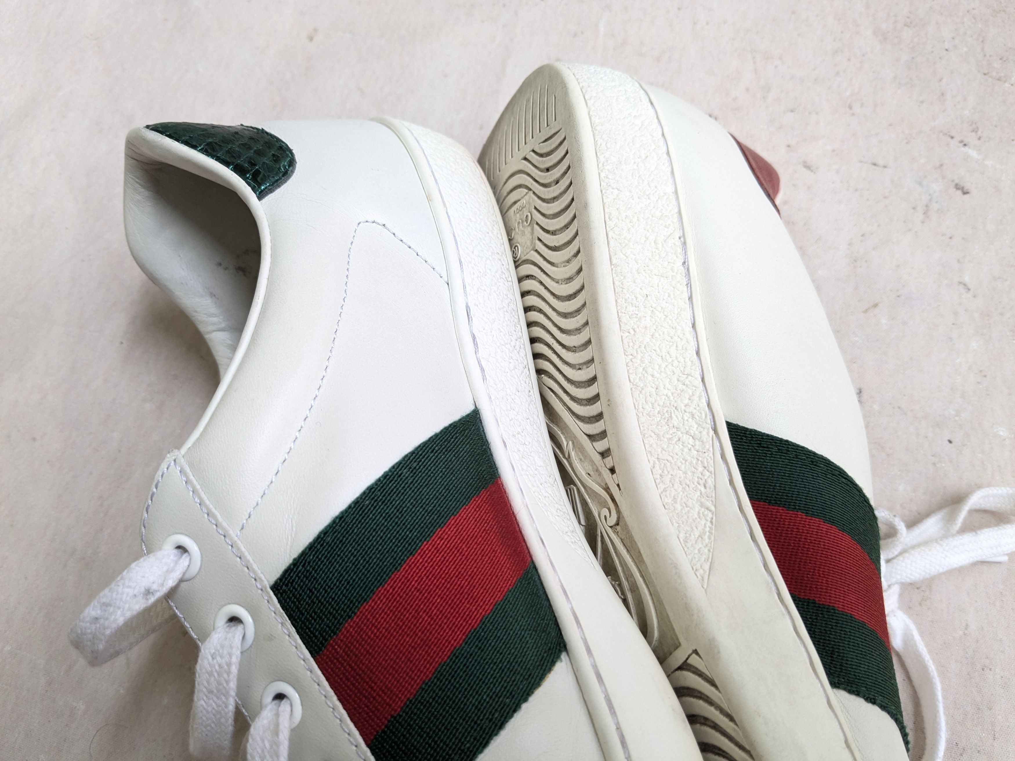 Gucci Gucci Ace Sneakers Low Leather Tiger Dog Patch Size US 10 / EU 43 - 9 Thumbnail