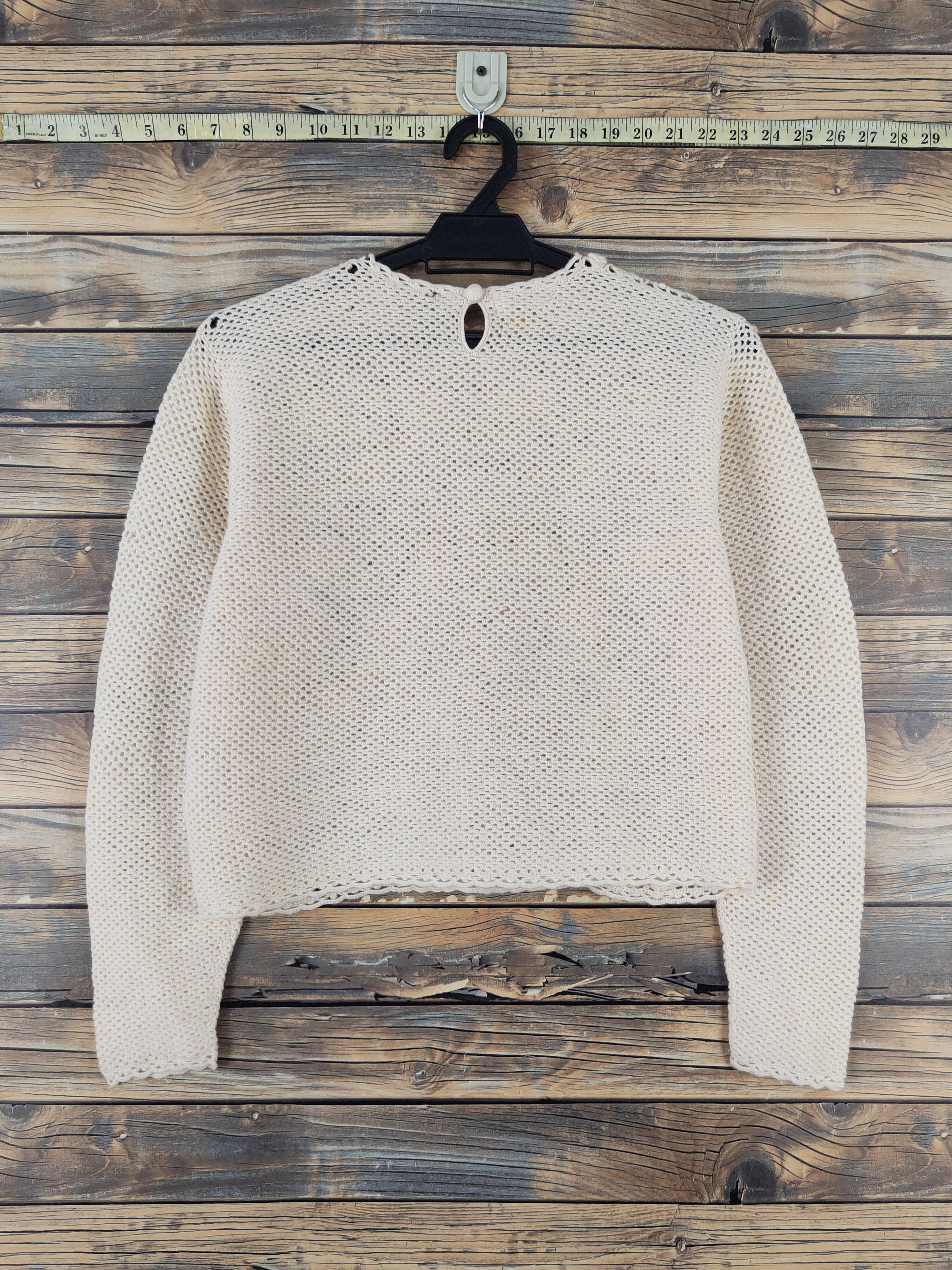 Japanese Brand × Vintage Sobakasu Mary Yellow Knitwear Crop Tops mesh net #W2123 Size S / US 4 / IT 40 - 7 Thumbnail