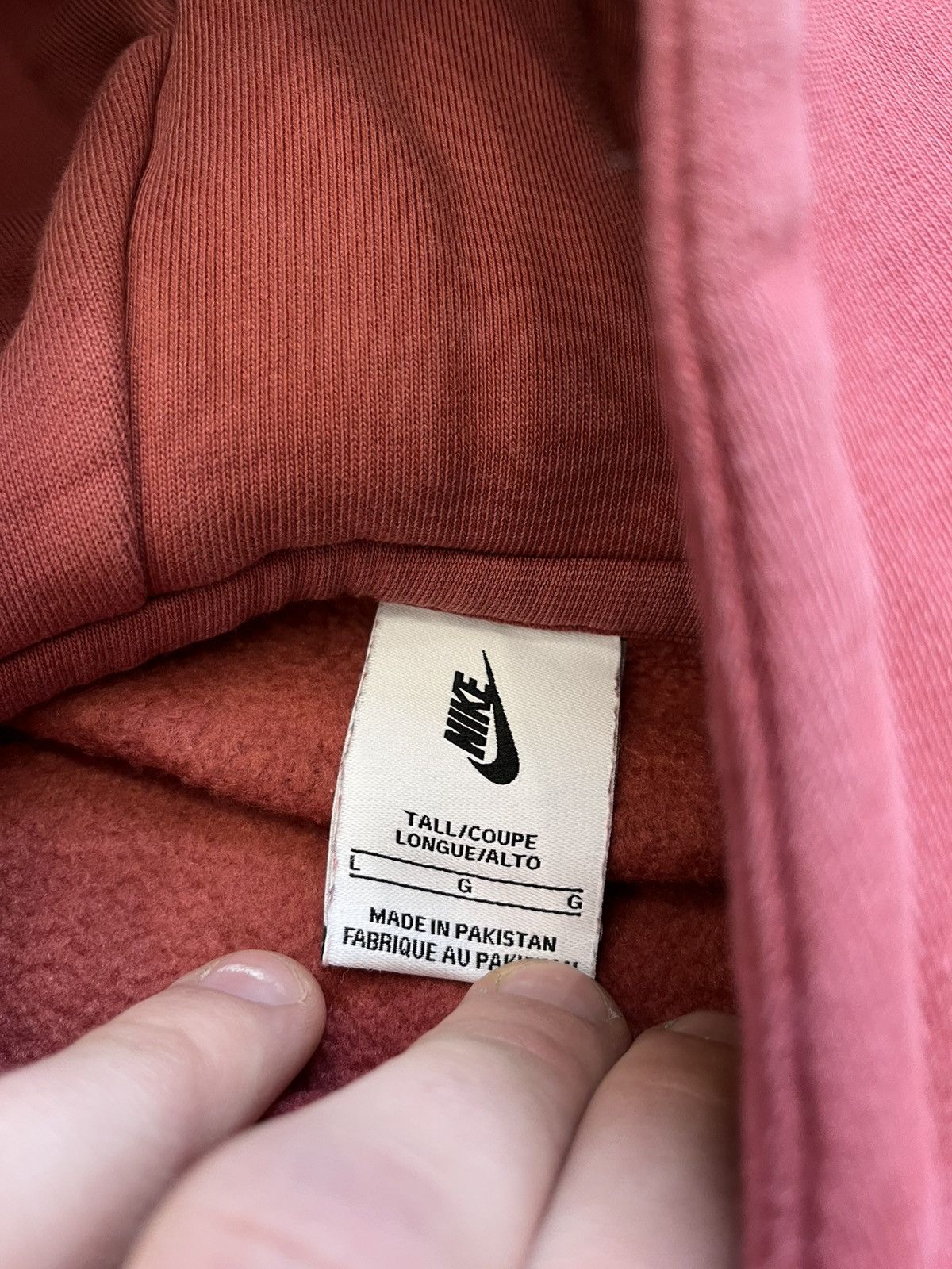 Nike × Vintage Nike Lab Fleece Hoodie Oversize Peach minimalistic logo Size US L / EU 52-54 / 3 - 17 Thumbnail