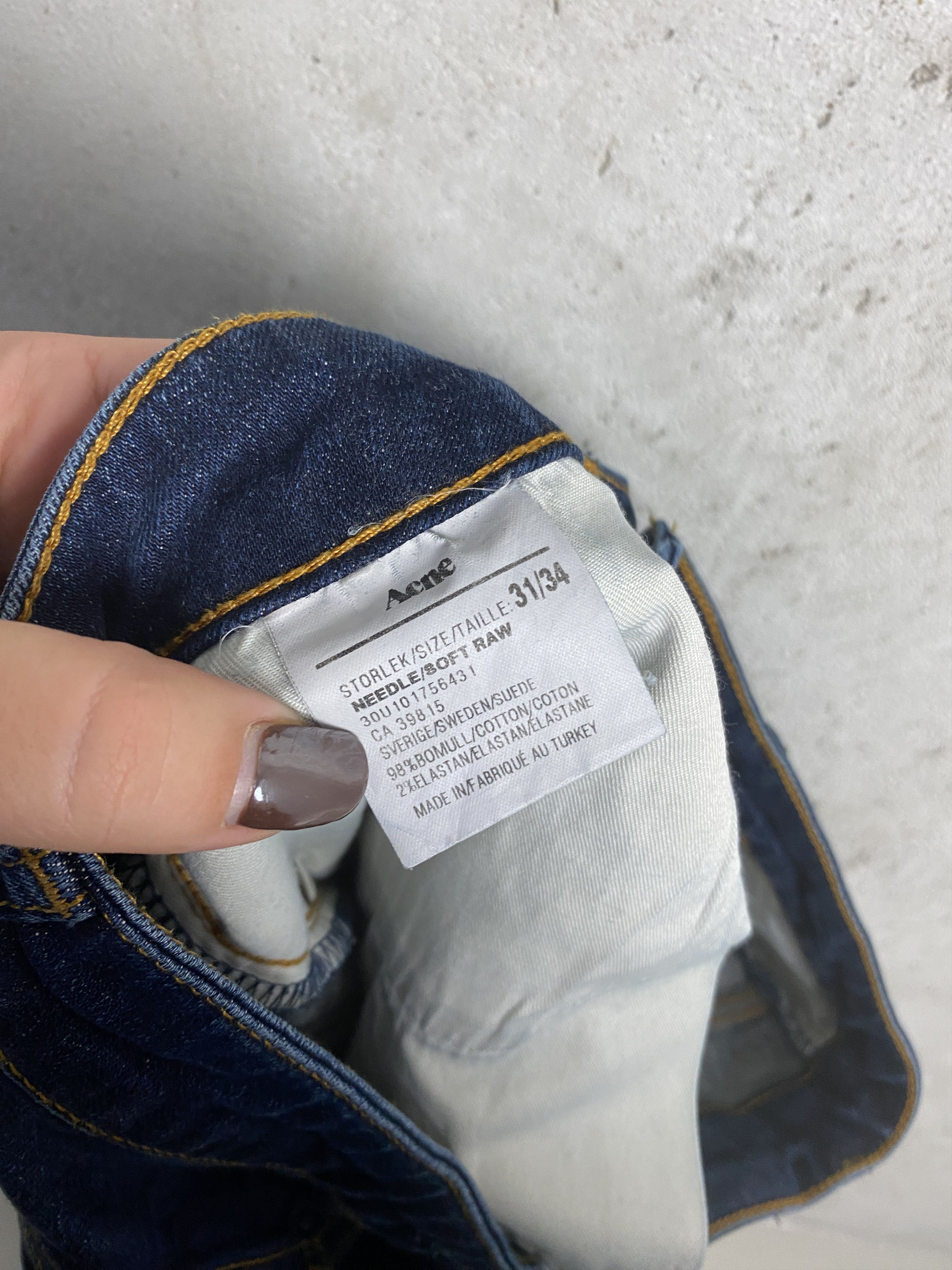 Acne Studios Acne Needle Soft Raw denim jeans pants casual Size US 31 - 6 Thumbnail