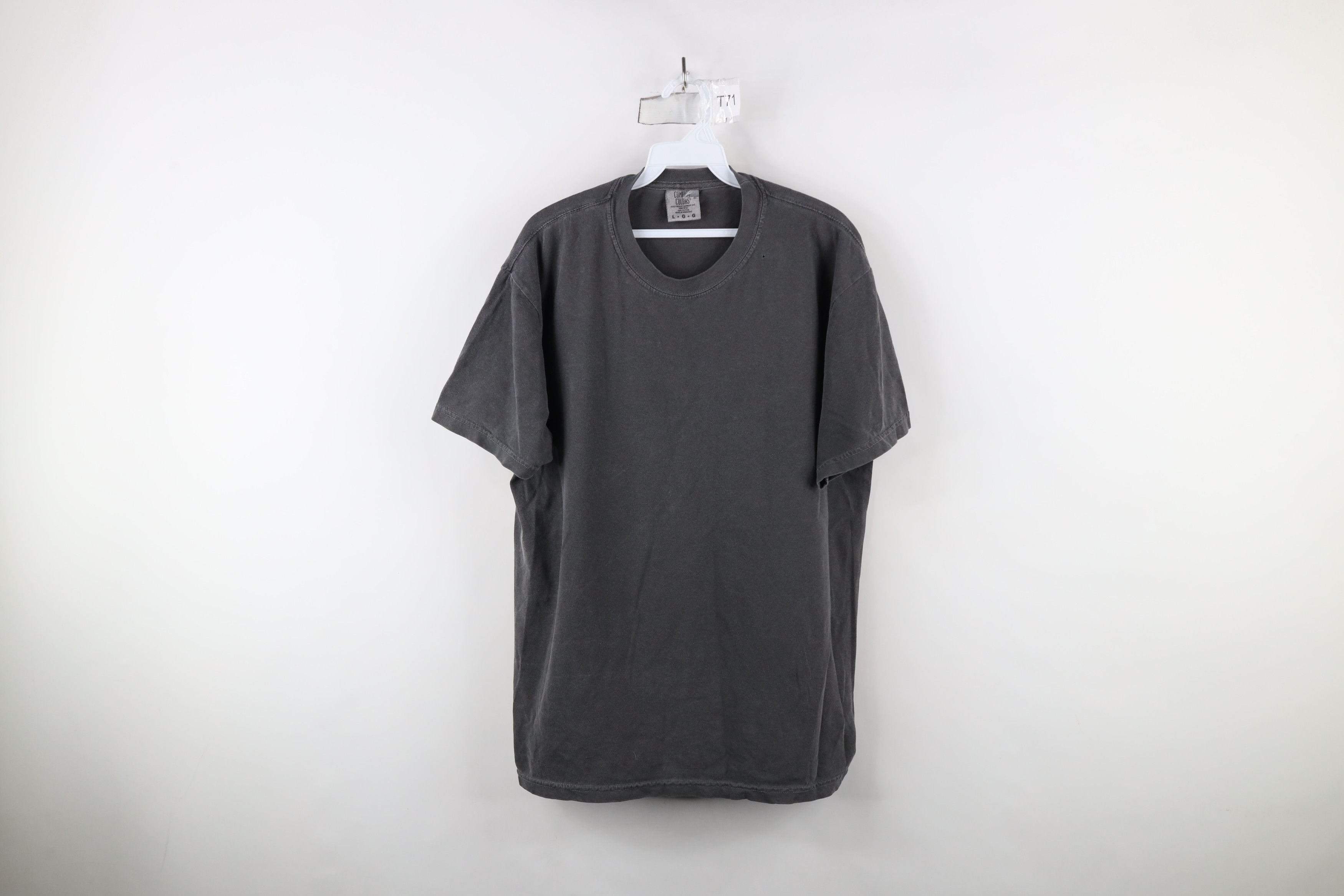 Vintage Vintage 90s Streetwear Stonewash Dye Heavyweight T-Shirt Size US L / EU 52-54 / 3 - 1 Thumbnail