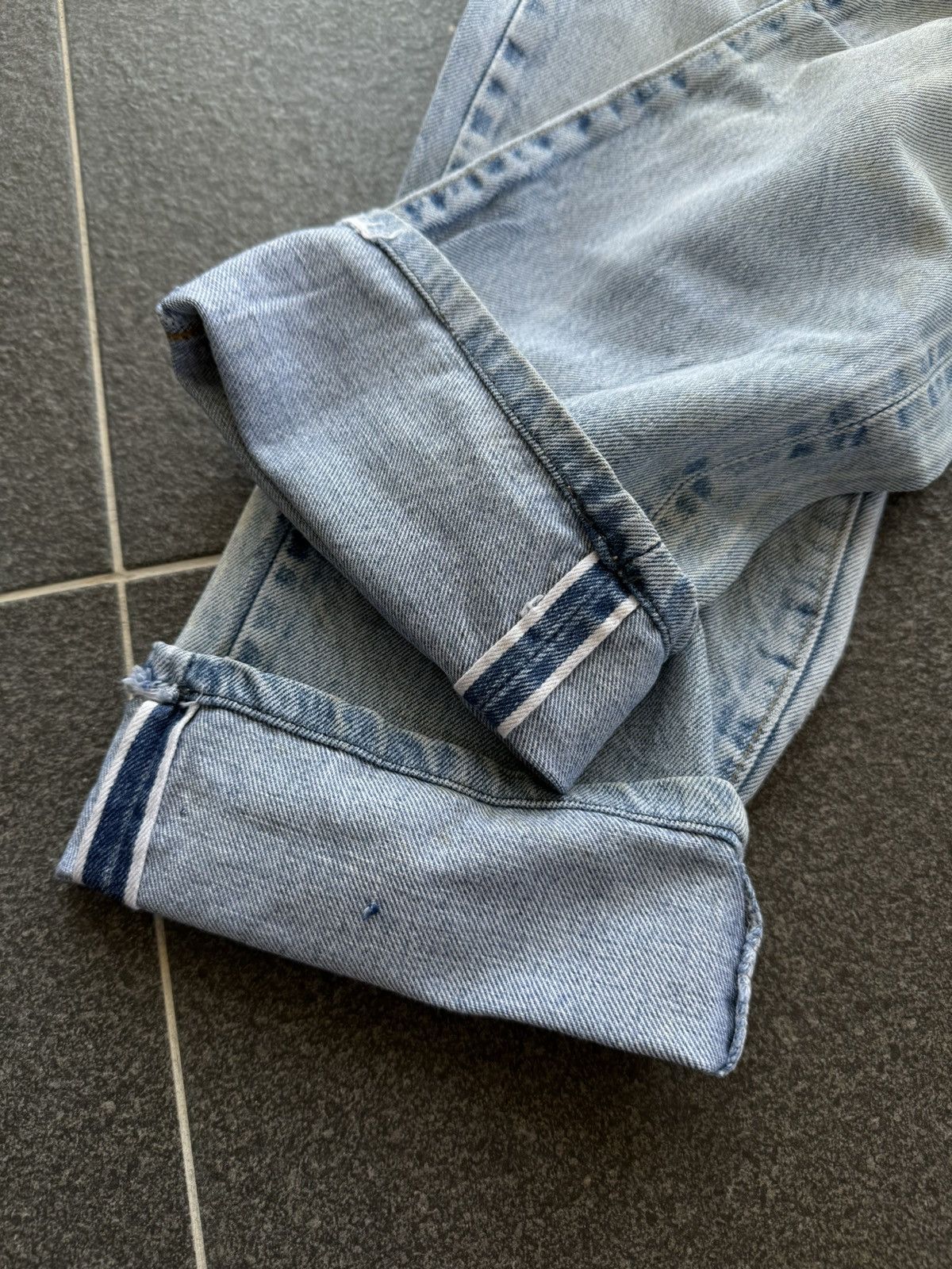 Levi's 💸LASTDROP💸 Redline Levis 501 #6 Button Selvedge Distressed Size US 28 / EU 44 - 12 Thumbnail