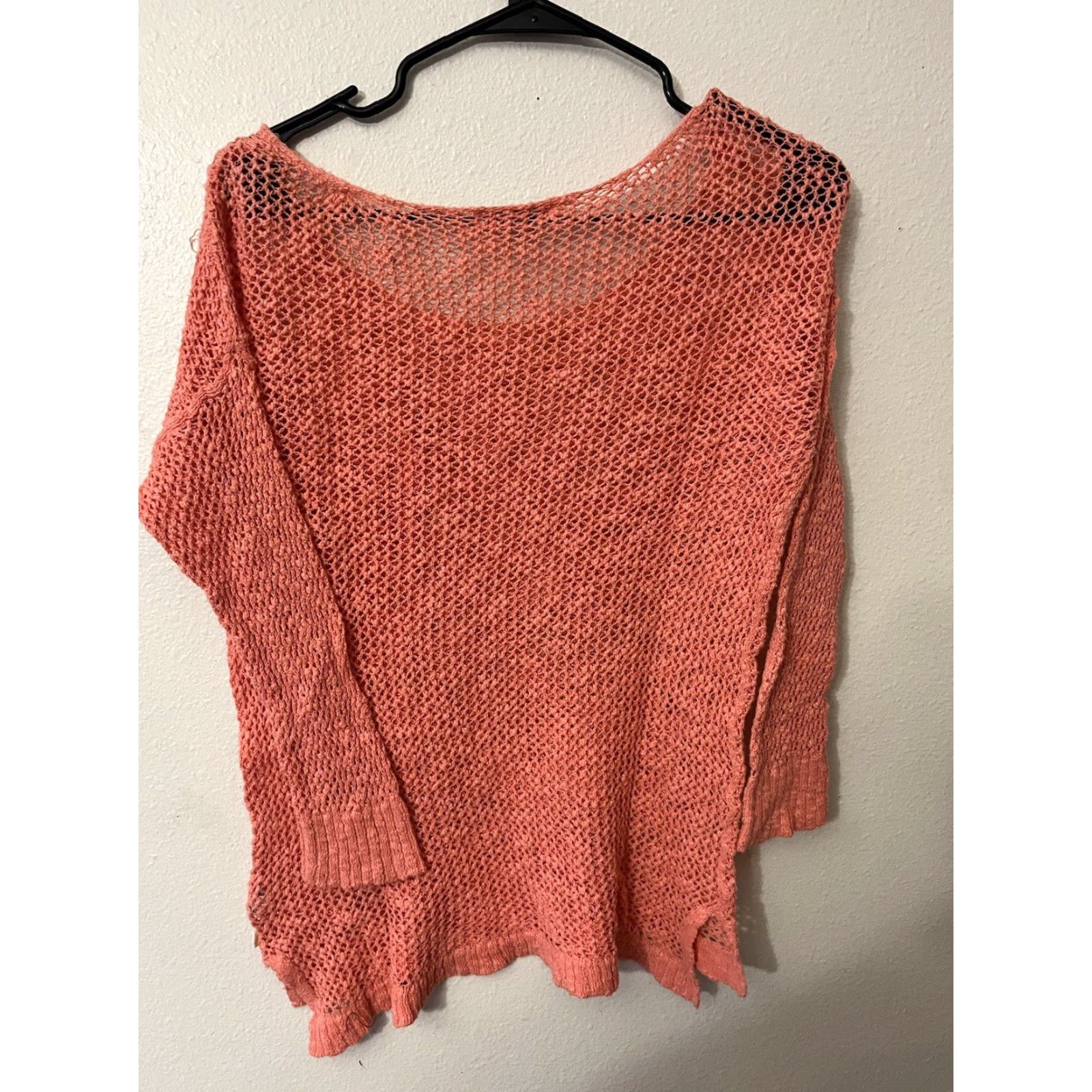 American Eagle Outfitters American Eagle Outfitters Sweater Women’s M Pink Open-Knit Pullover 3/4 Sleeve Classic Lightweight Size M / US 6-8 / IT 42-44 - 3 Thumbnail