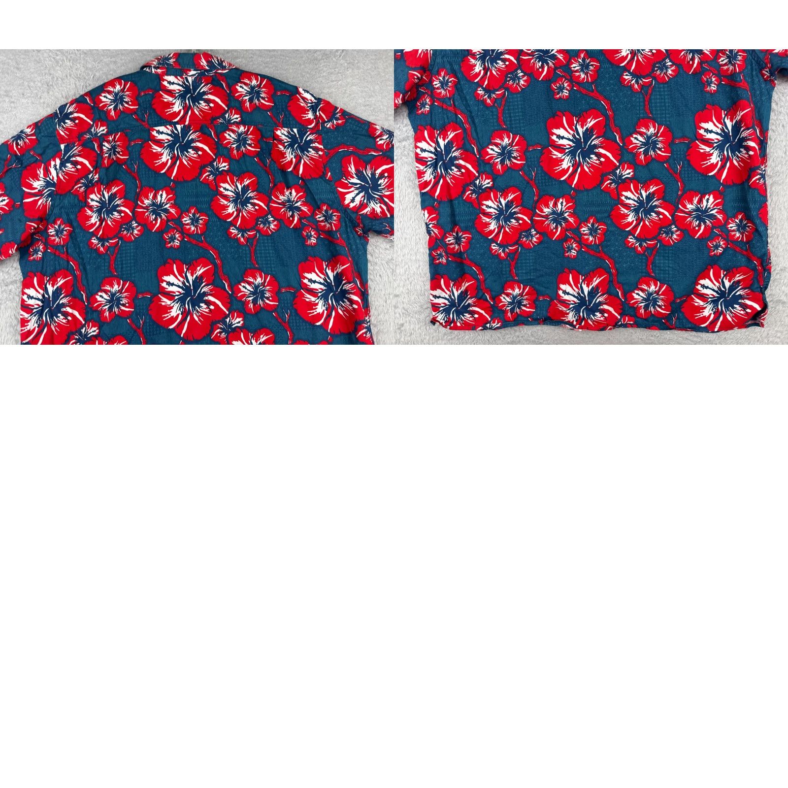 Vintage Te Aito Shirt Men 3XL Blue Floral Hibiscus Hawaiian Button-Up Cotton Shirt Adults 3XL Te Aito Men Hawaiian Shirt Blue Floral Short Sleeve Size US XXL / EU 58 / 5 - 9 Thumbnail
