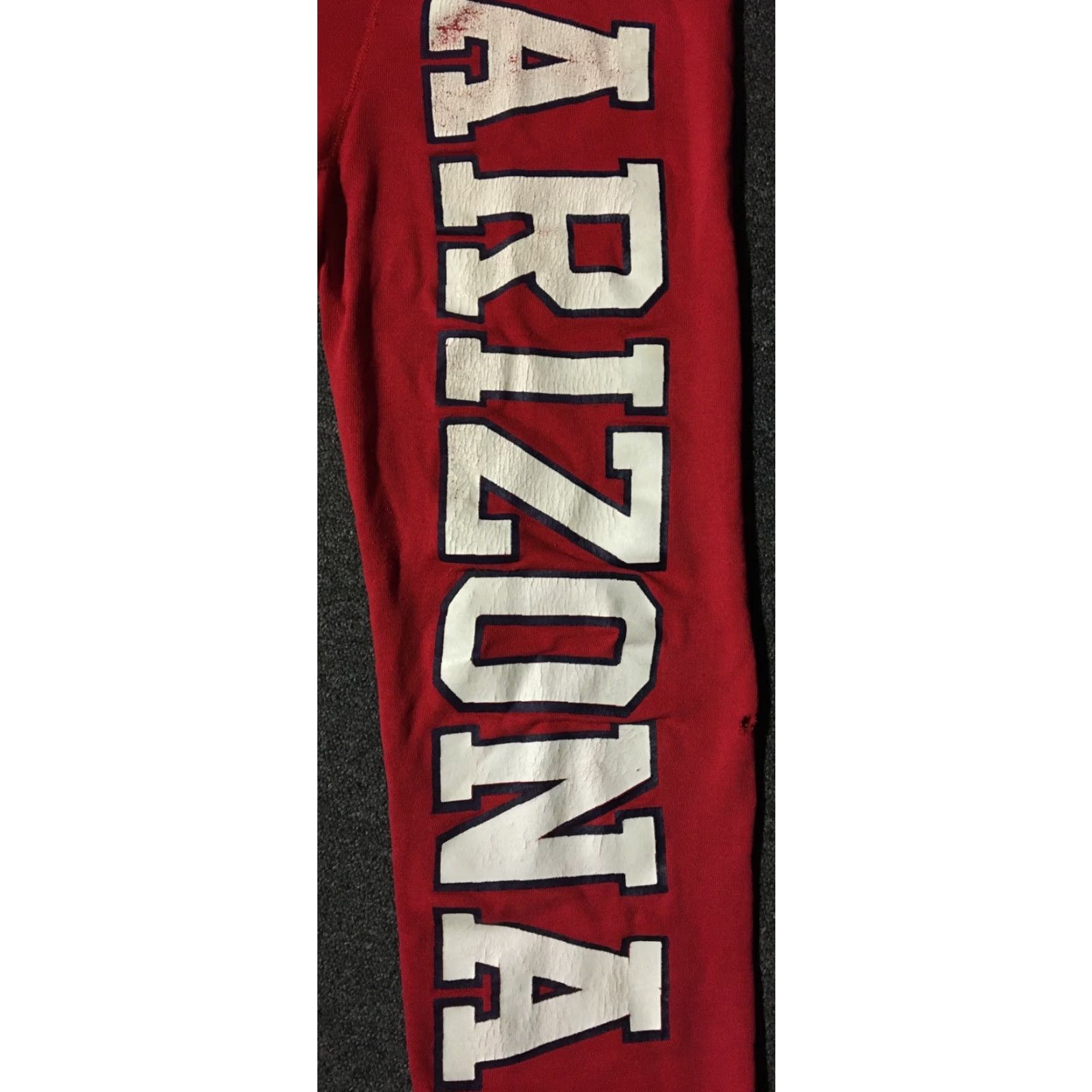 Vintage VINTAGE University Arizona Distressed Sweatpants M USA Artex Sweatpants Mens Red 80s Grunge School Track ASU Wildcats Size US 31 - 4 Thumbnail