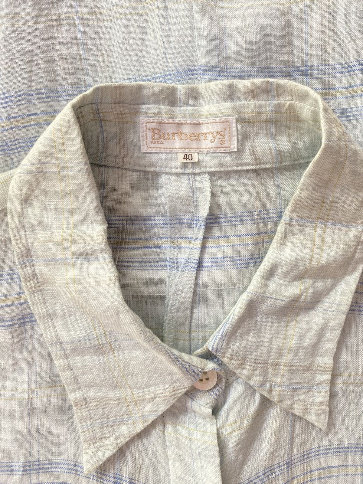 Burberry Burberry Light Blue Checkered Dress Size S / US 4 / IT 40 - 9 Thumbnail