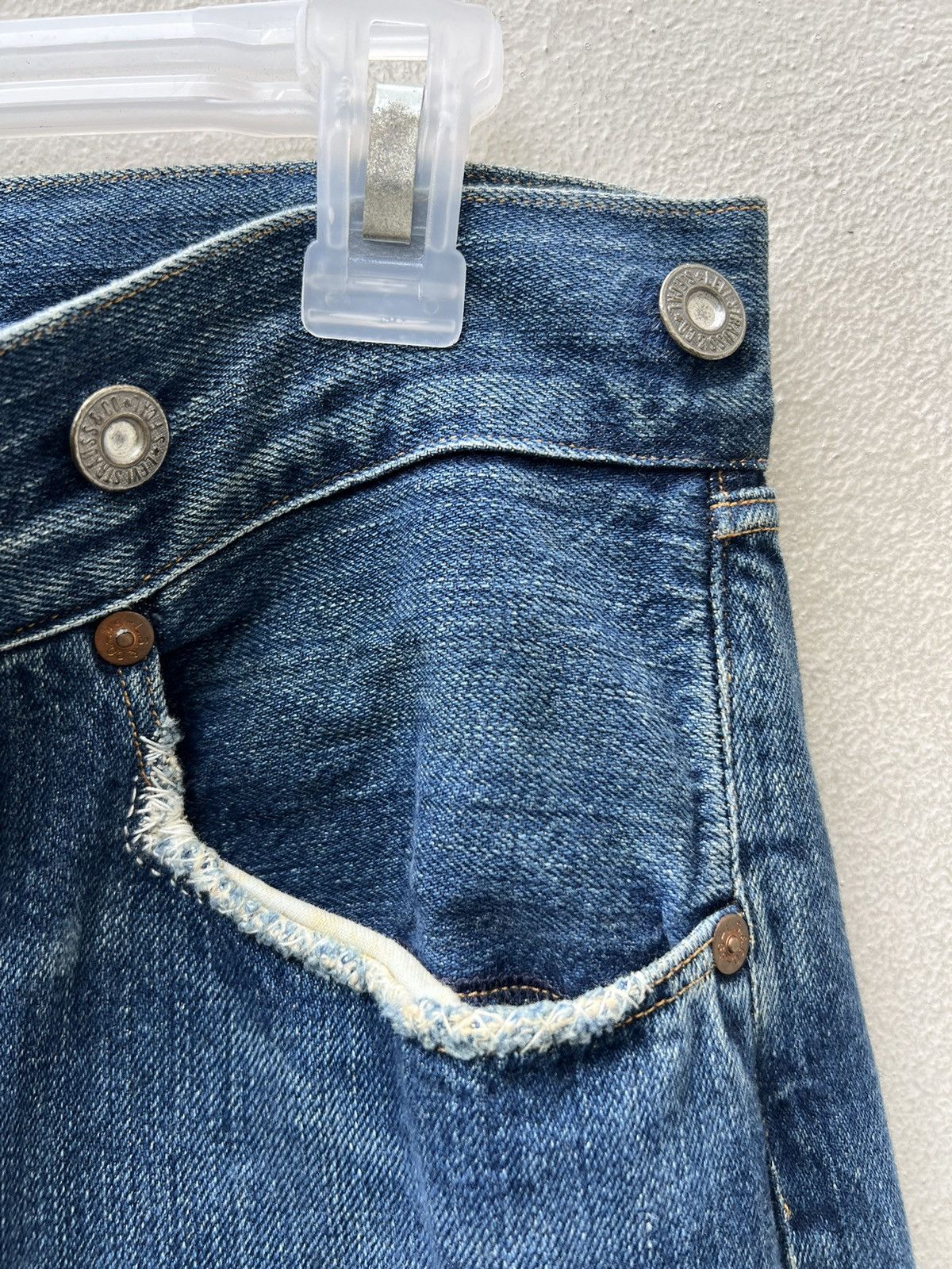 Levi's 90s Levi's LVC #555 Distressed Patchwork Selvedge Denim Size US 32 / EU 48 - 11 Thumbnail