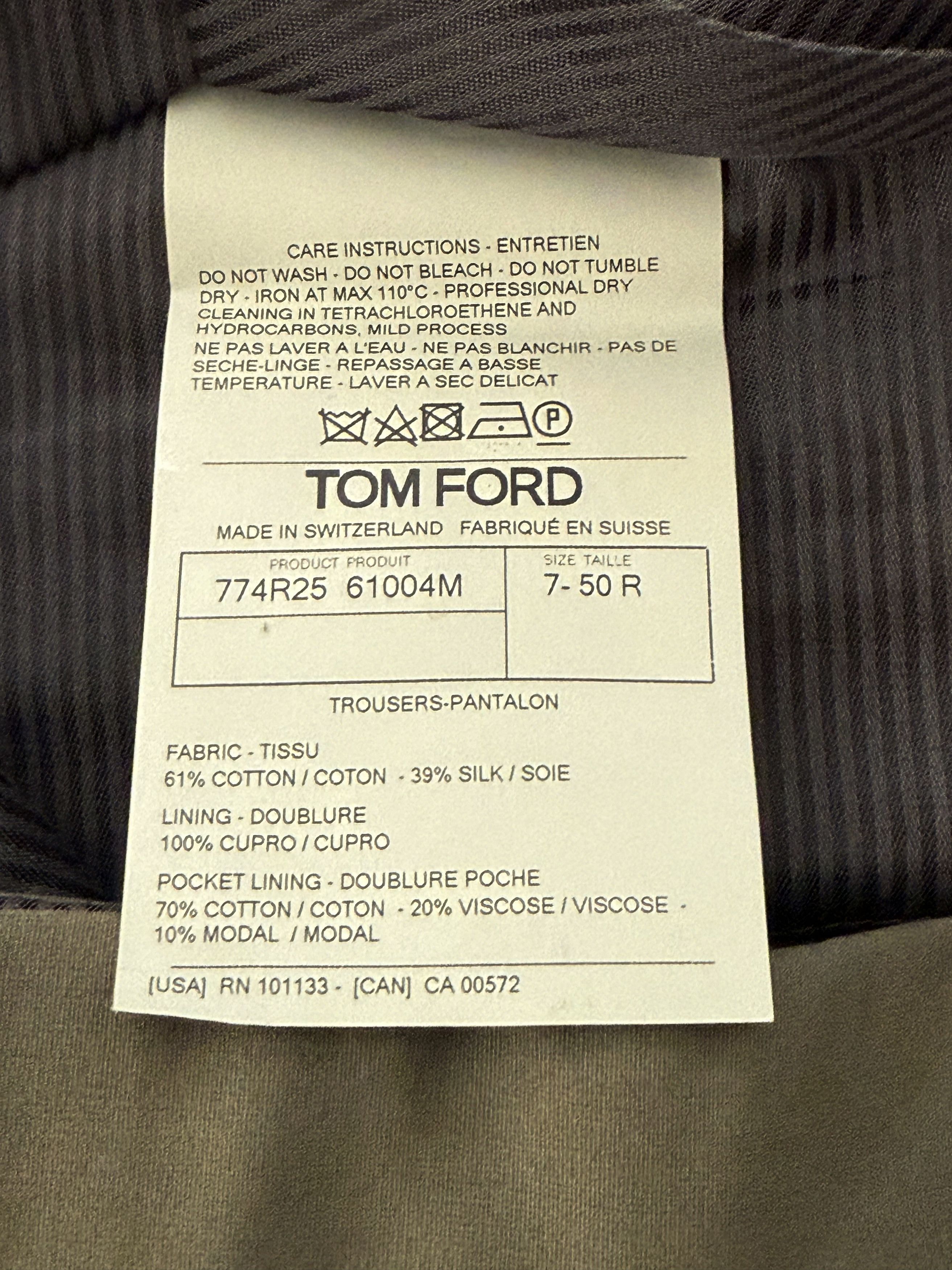 Tom Ford Best Dressed Rare $2,400 w/tax Metal Clip Silk Blend Pants Size US 34 / EU 50 - 22 Thumbnail