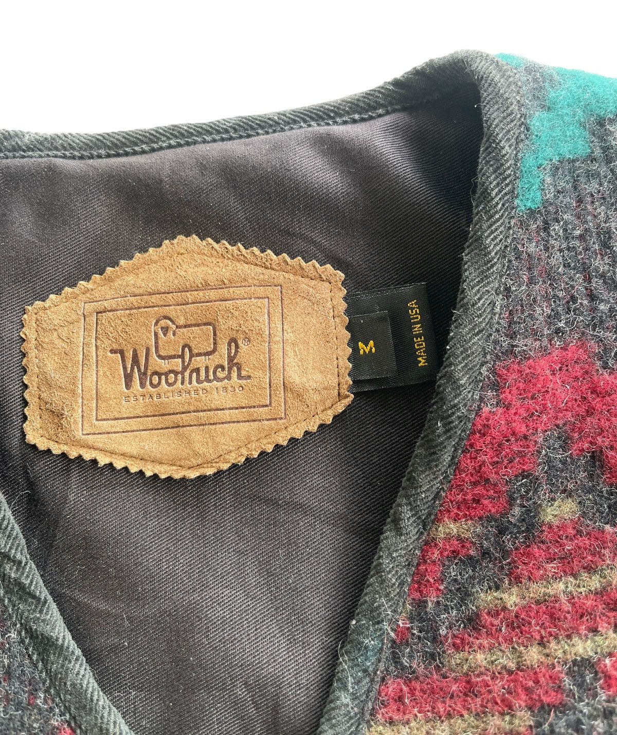 Vintage 90s Woolrich Navajo Native Wool Vest Size US M / EU 48-50 / 2 - 5 Thumbnail
