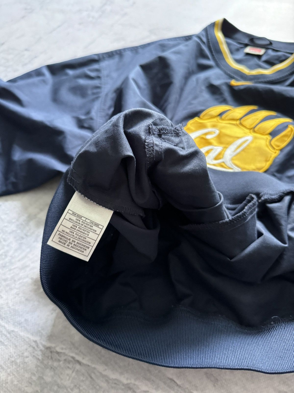 Nike × Vintage 90s Nike Vintage Nylon Center Swoosh Oversize Sweatshirt Y2K Size US XL / EU 56 / 4 - 5 Thumbnail