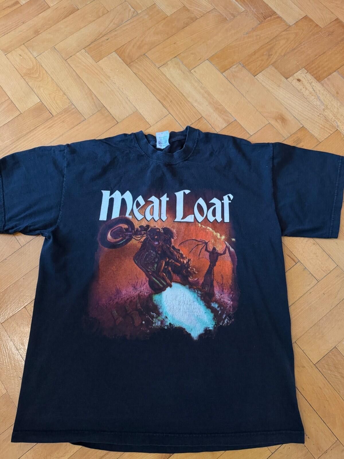 Fruit Of The Loom Vintage Meat Loaf Bat Out Of Hell 2003 Europe Tour T-Shirt Size US XL / EU 56 / 4 - 3 Thumbnail