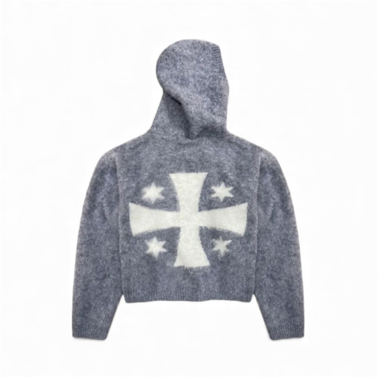 Japanese Brand Japanese Mohair Knit Zip Hoodie Size US M / EU 48-50 / 2 - 2 Thumbnail