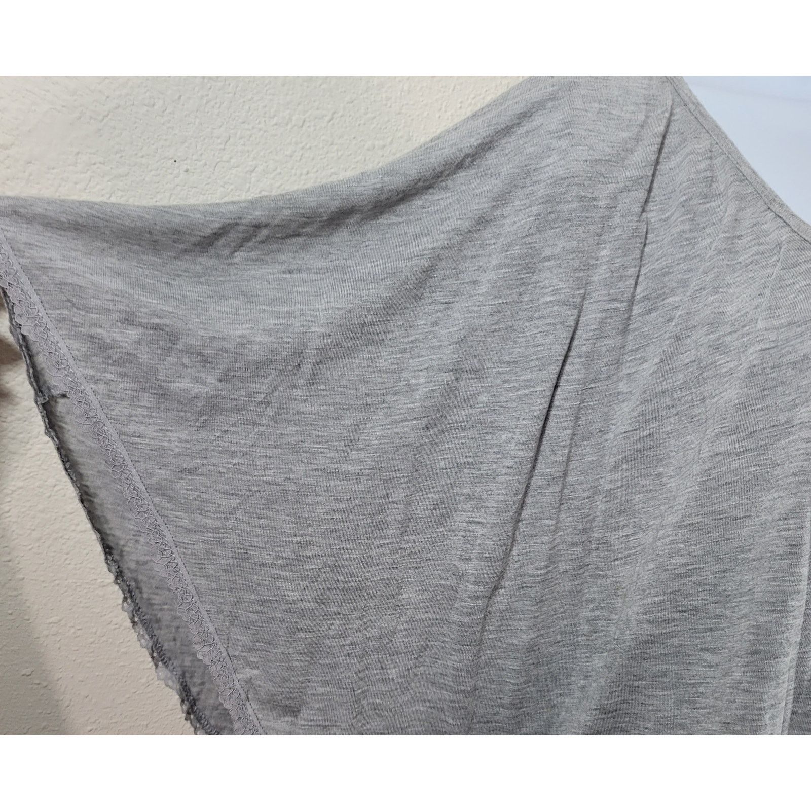 Other B.L.E.U. Gray Heather Faux Button Up Layered Top 1X Plus Size XXL / US 16-18 / IT 52-54 - 2 Thumbnail