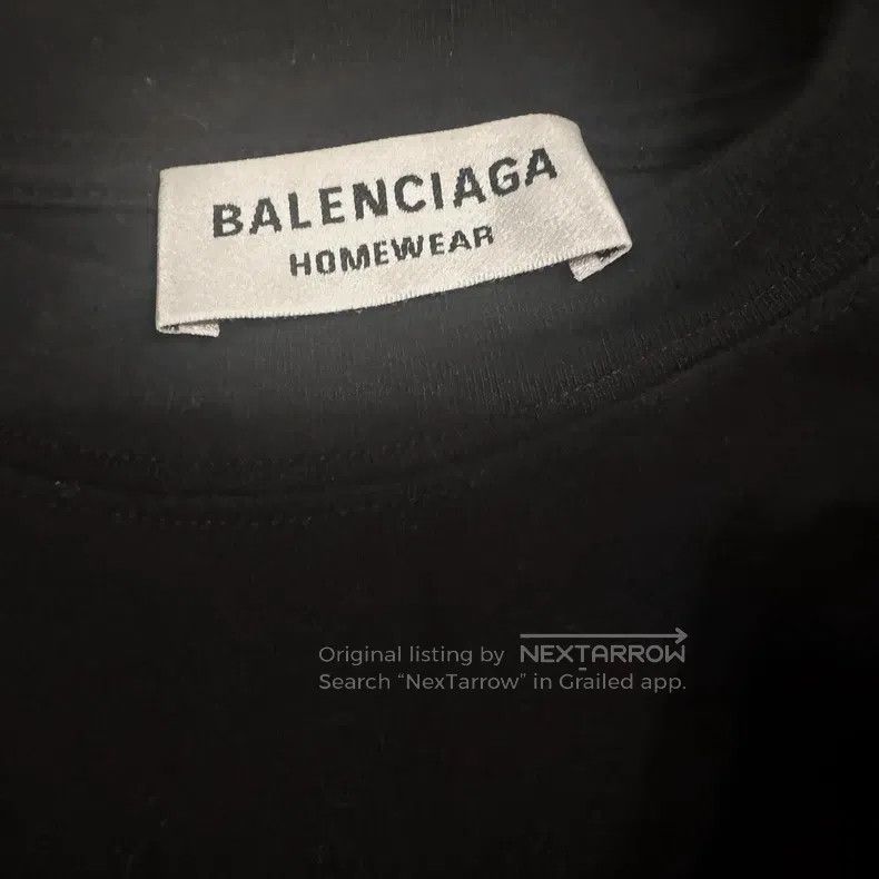 Balenciaga Balenciaga Black Embroidered Logo Long Sleeve T-Shirt Size US S / EU 44-46 / 1 - 3 Thumbnail