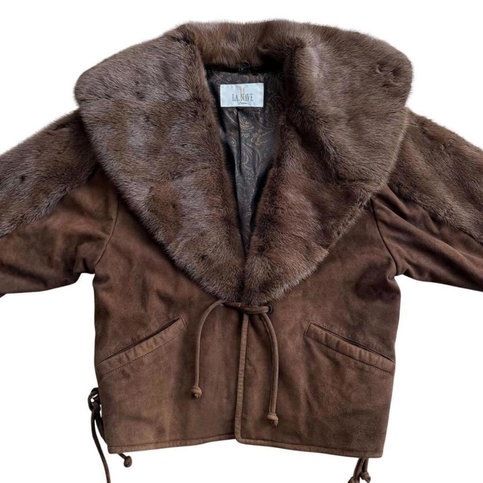 Other Real raccoon fur fairy grunge suede feel brown jacket coat Size XS / US 0-2 / IT 36-38 - 3 Thumbnail