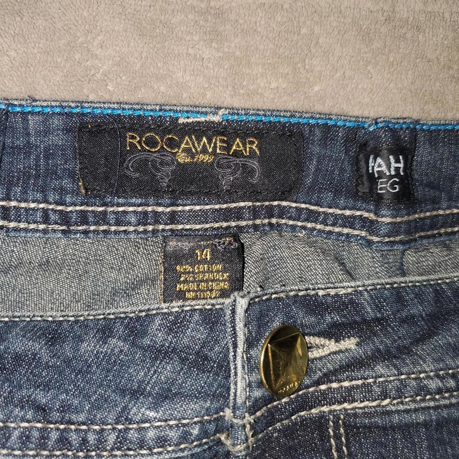 Rocawear Rocawear Women's Red and Navy Jeans Size 36" / US 14 / IT 50 - 2 Thumbnail