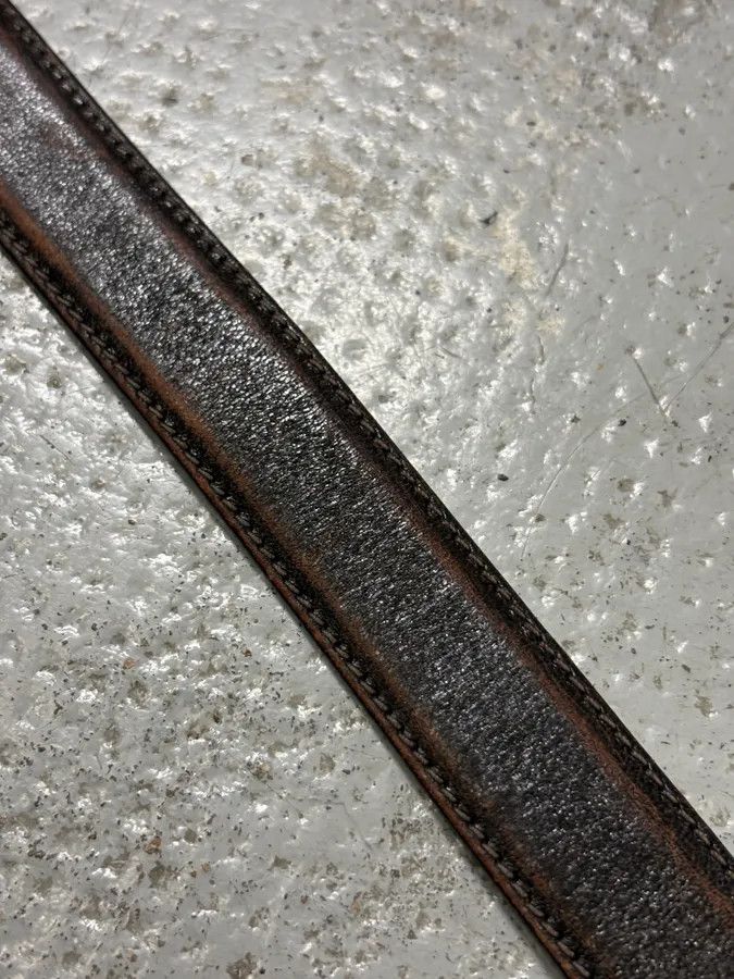 Prada 2000s Prada Brown Leather Embossed Buckle Belt Size ONE SIZE - 4 Thumbnail